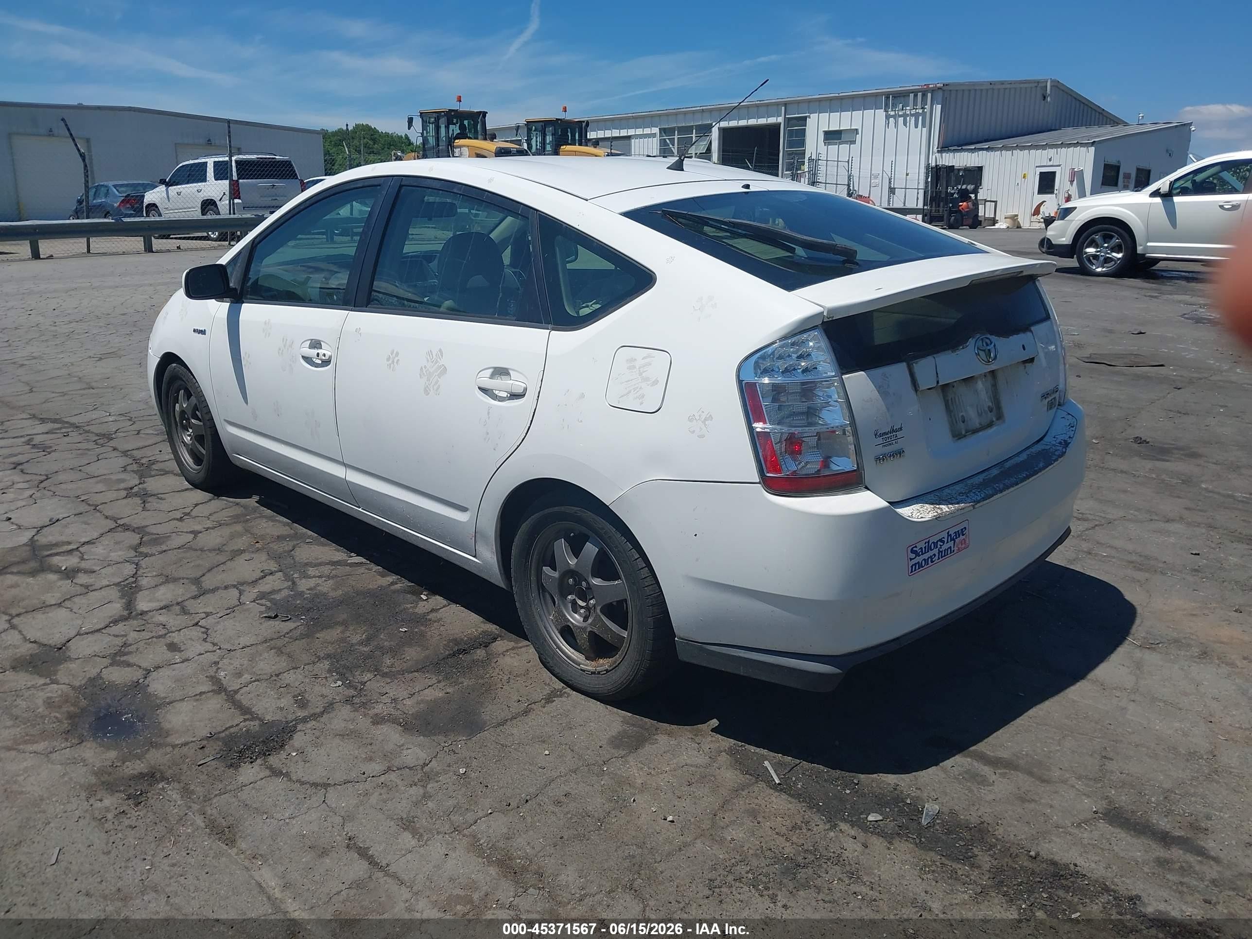 2007 Toyota Prius Touring White vin: JTDKB20U177625073
