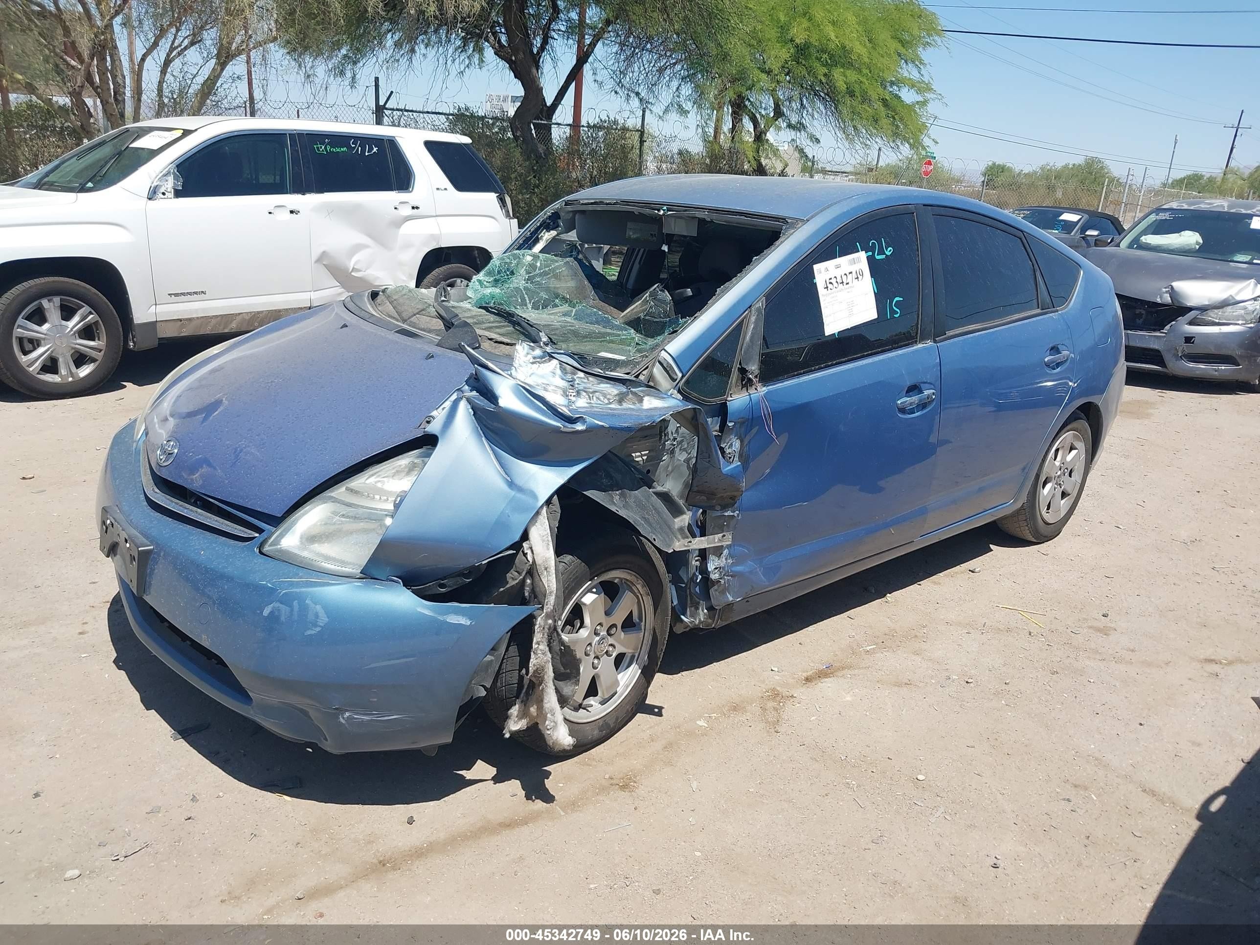 2007 Toyota Prius   Синий vin: JTDKB20U177642598