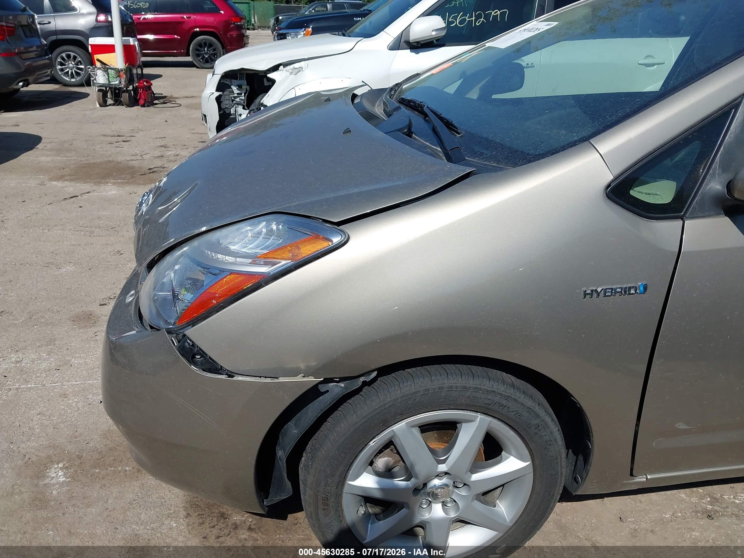 2007 Toyota Prius Touring Brown vin: JTDKB20U177654069
