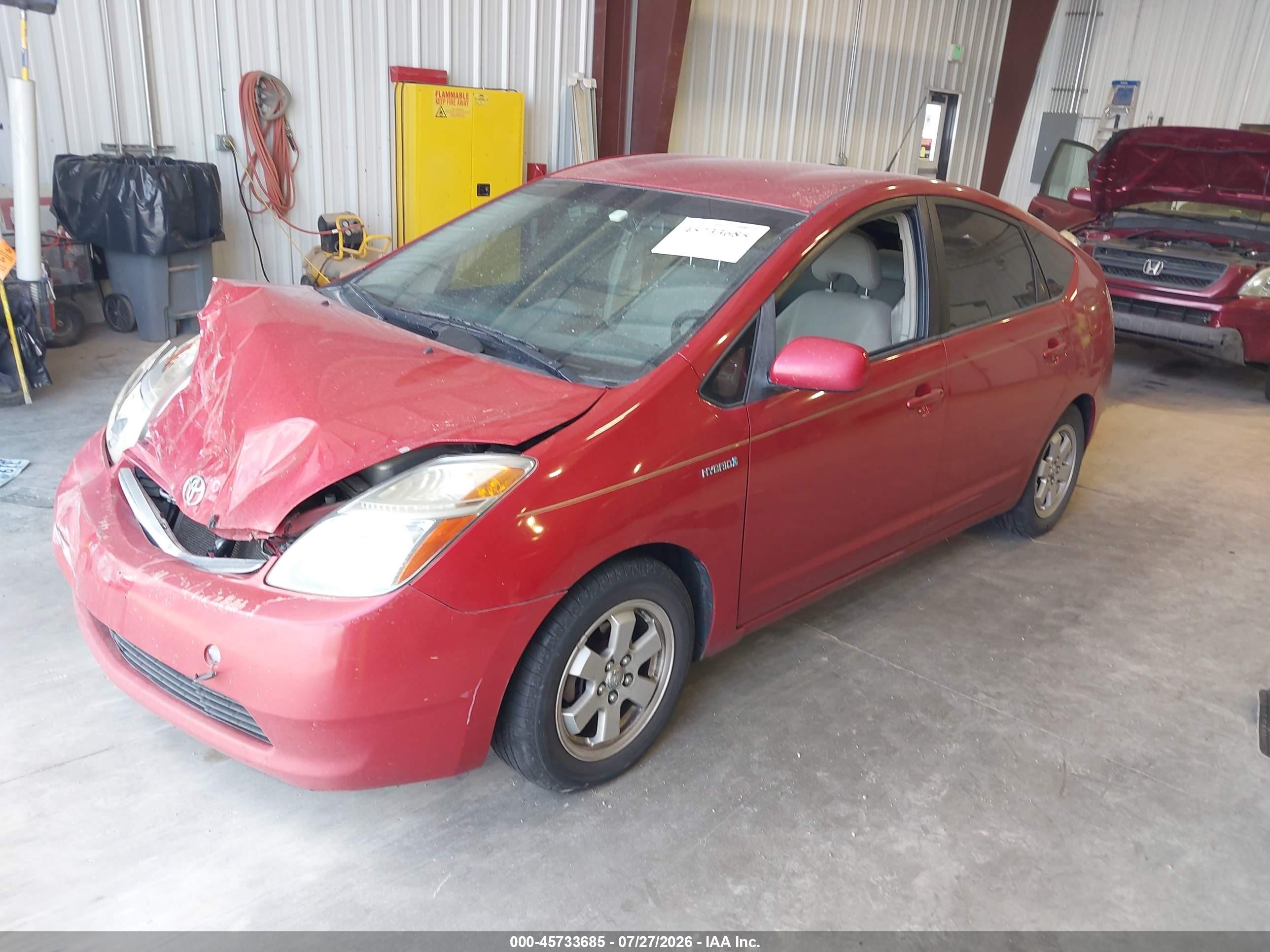 2008 Toyota Prius Red vin: JTDKB20U183336087