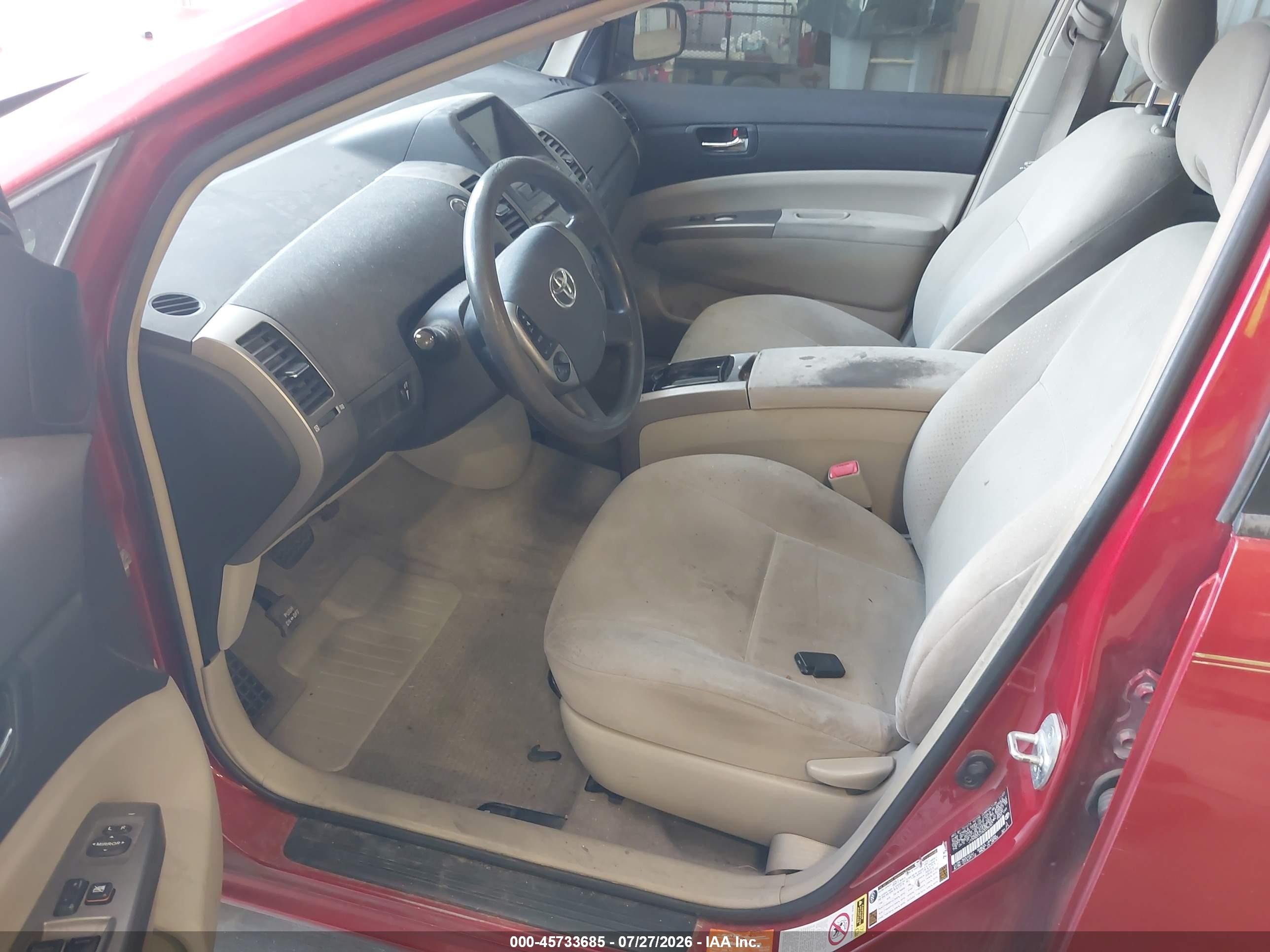 2008 Toyota Prius Red vin: JTDKB20U183336087