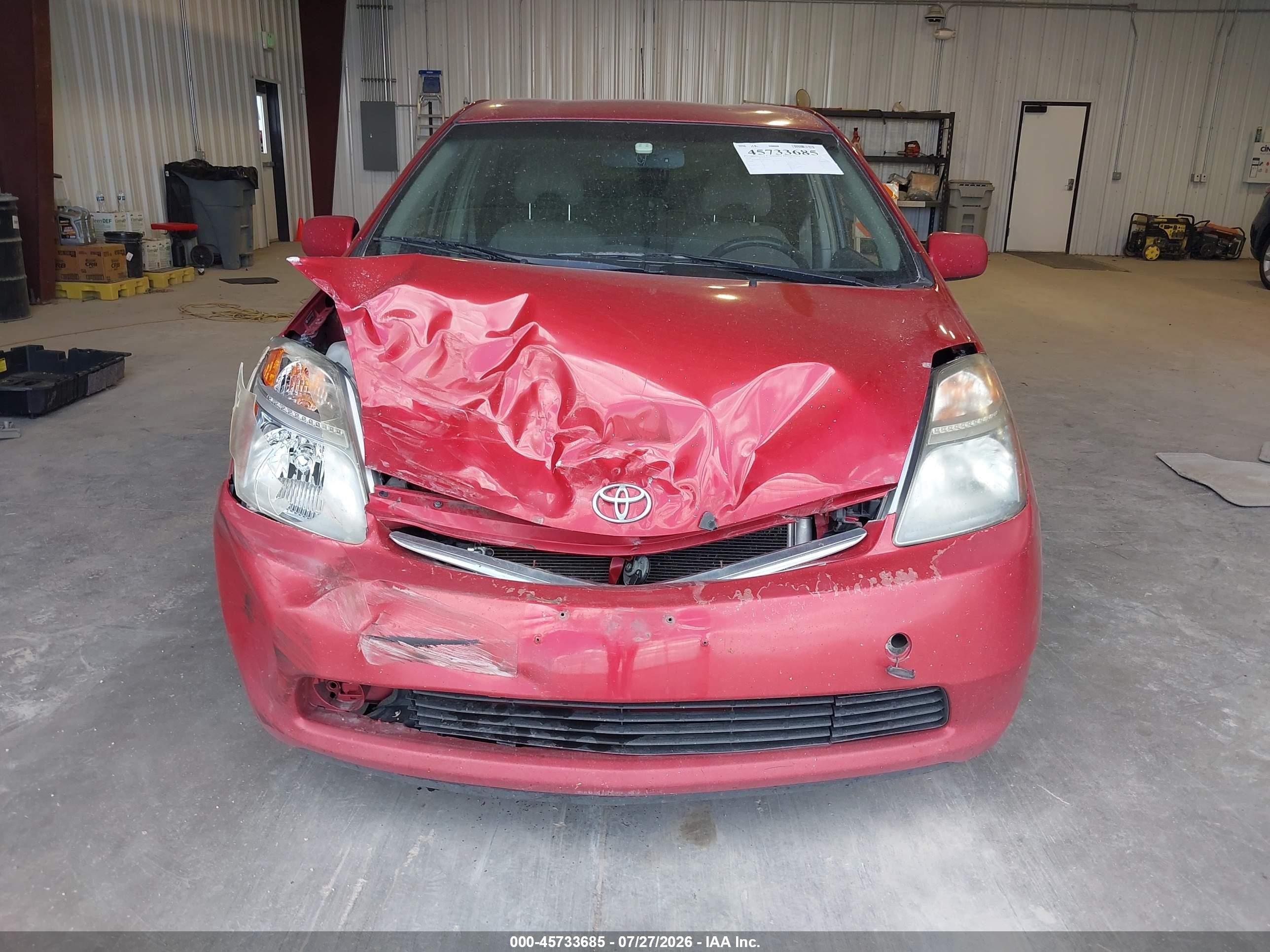 2008 Toyota Prius Red vin: JTDKB20U183336087