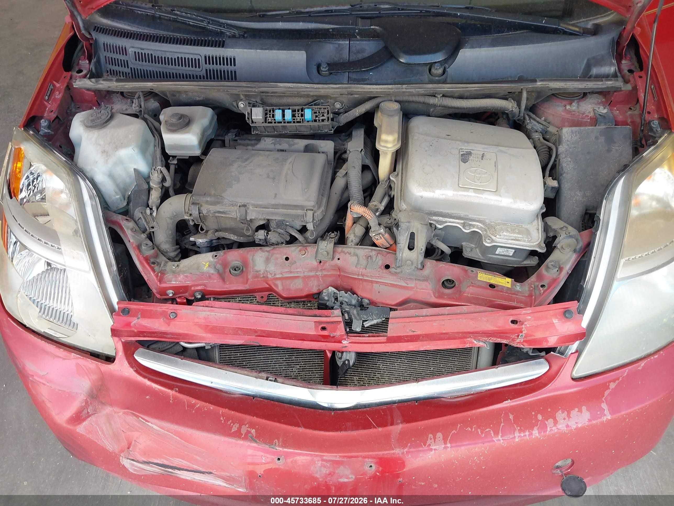 2008 Toyota Prius Красный vin: JTDKB20U183336087