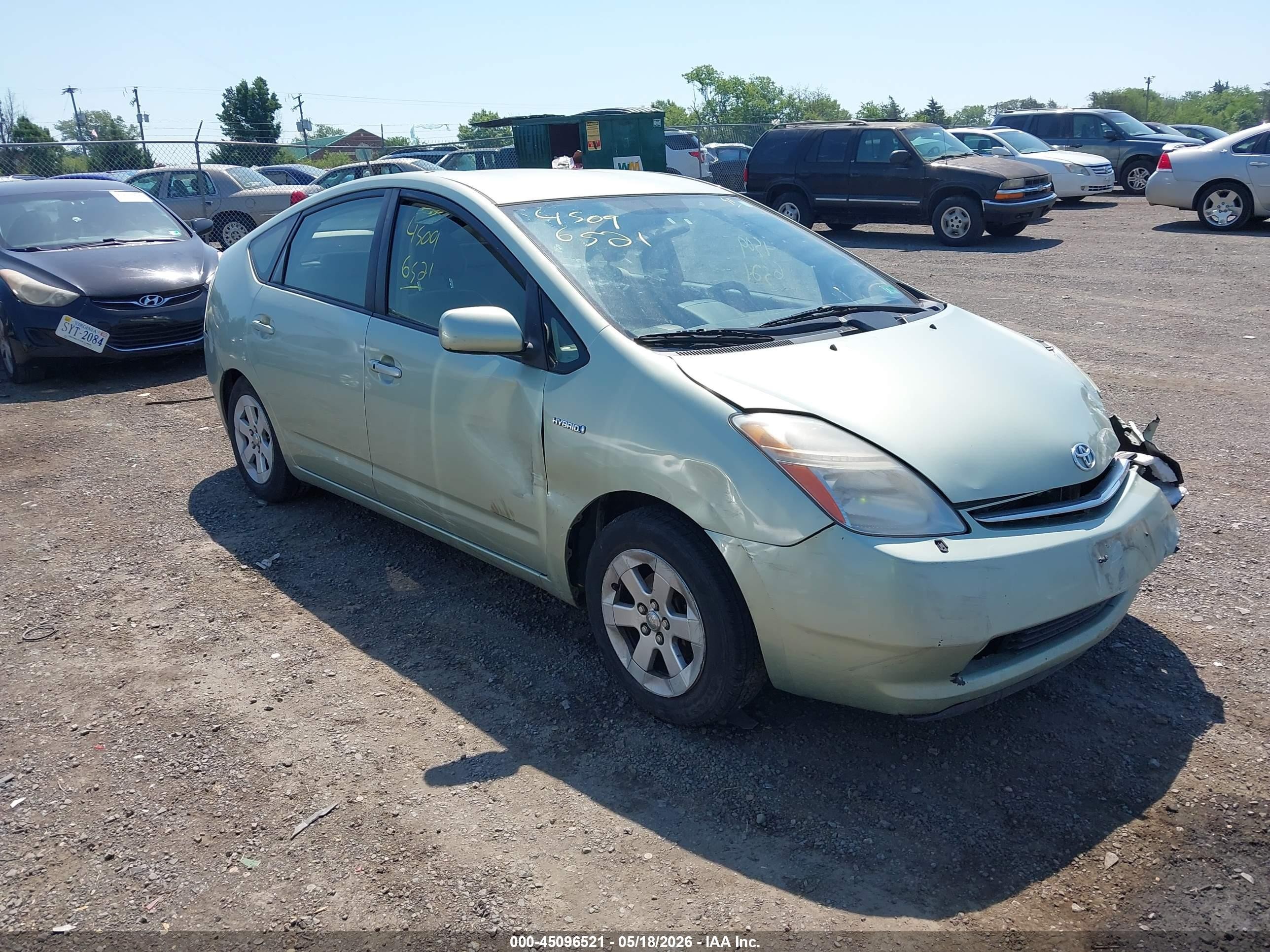 2008 Toyota Prius Green vin: JTDKB20U183407093