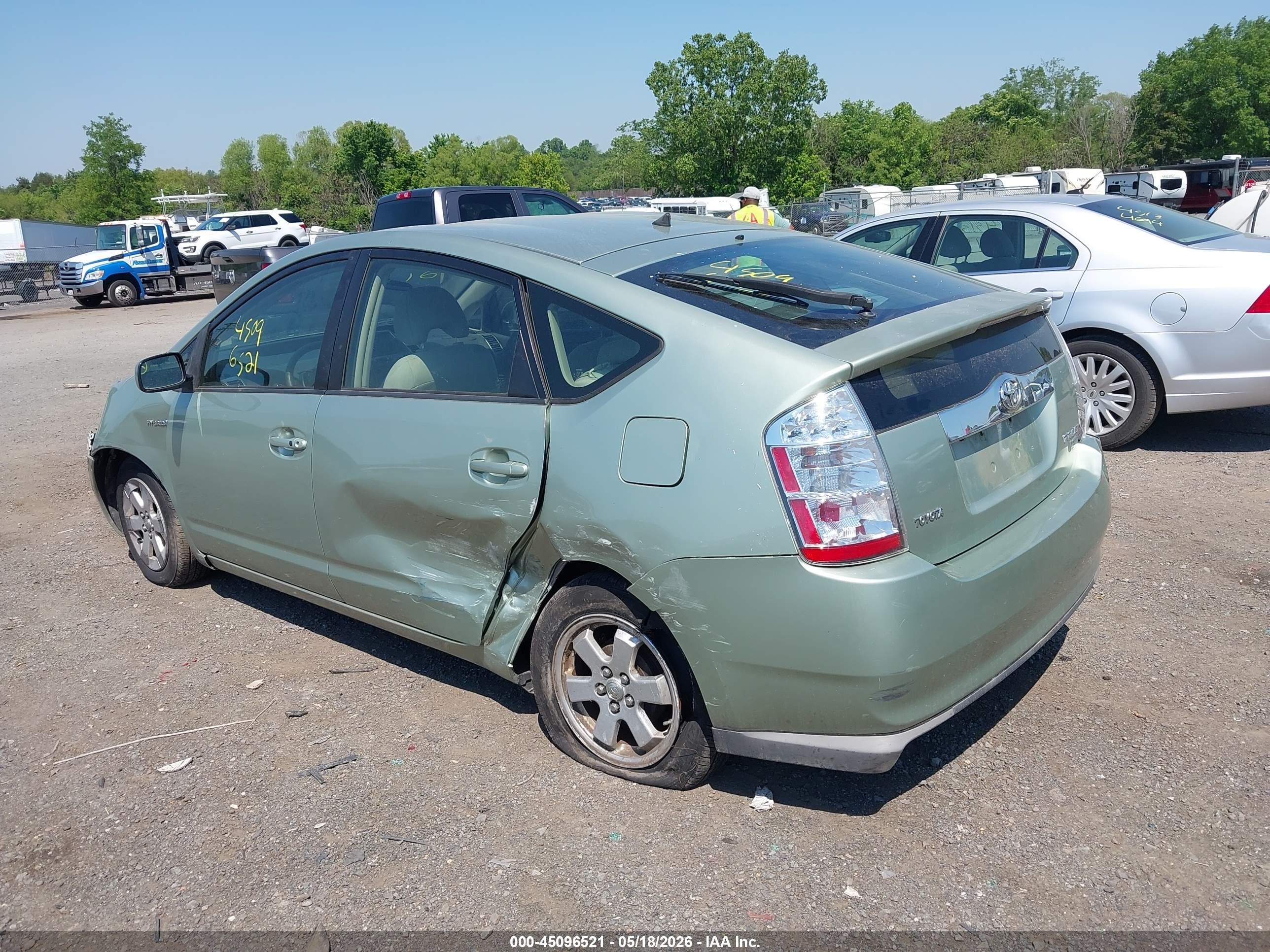 2008 Toyota Prius Green vin: JTDKB20U183407093