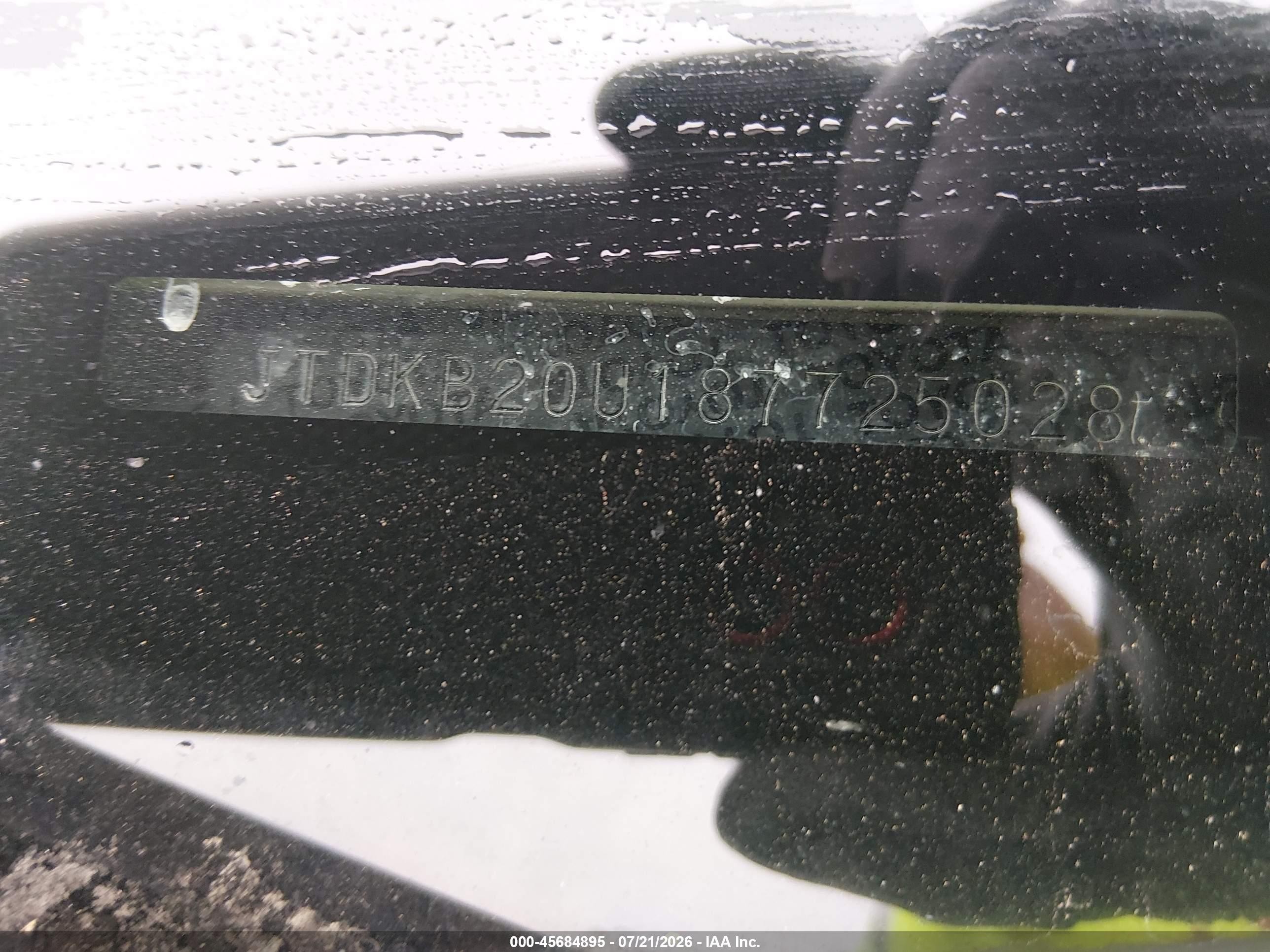 2008 Toyota Prius   Blue vin: JTDKB20U187725028