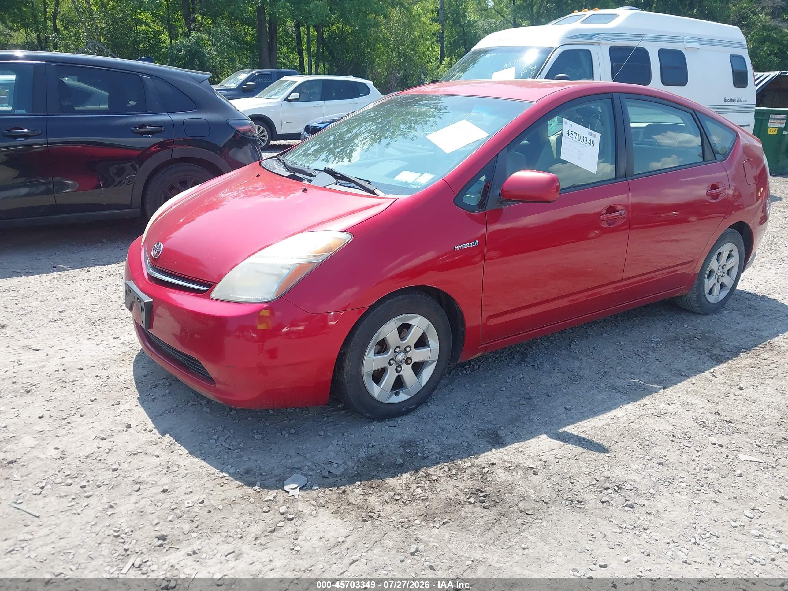 2008 Toyota Prius   Red vin: JTDKB20U187728558