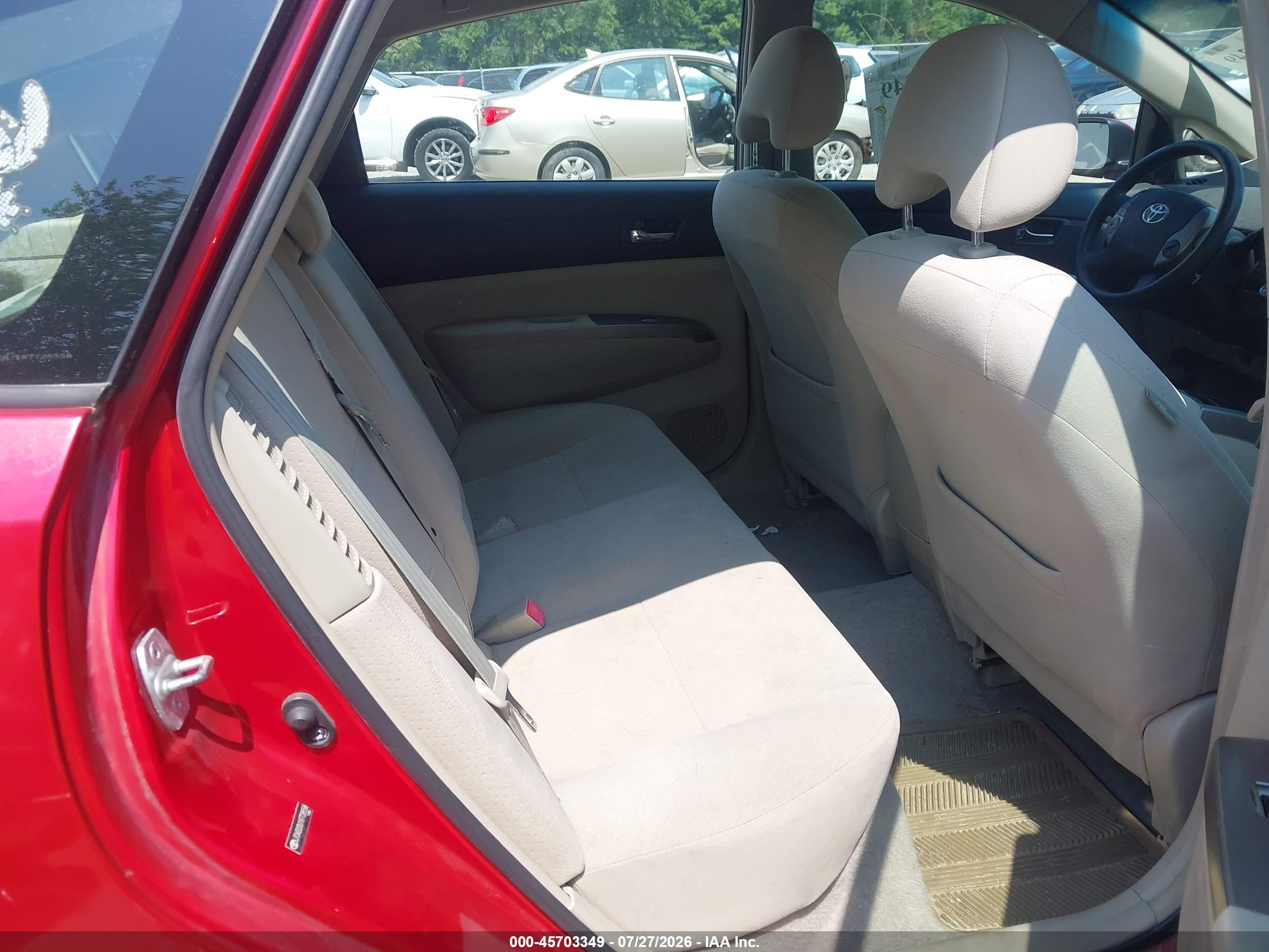 2008 Toyota Prius   Red vin: JTDKB20U187728558
