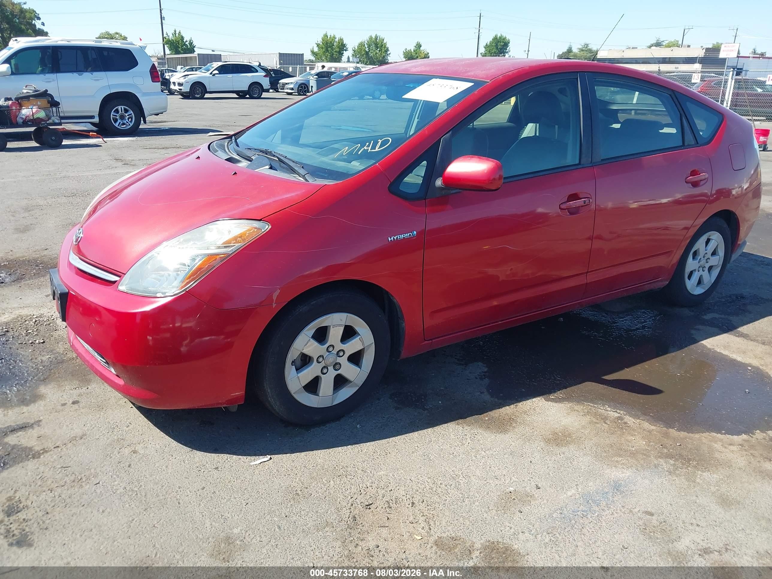 2008 Toyota Prius   Red vin: JTDKB20U187740497