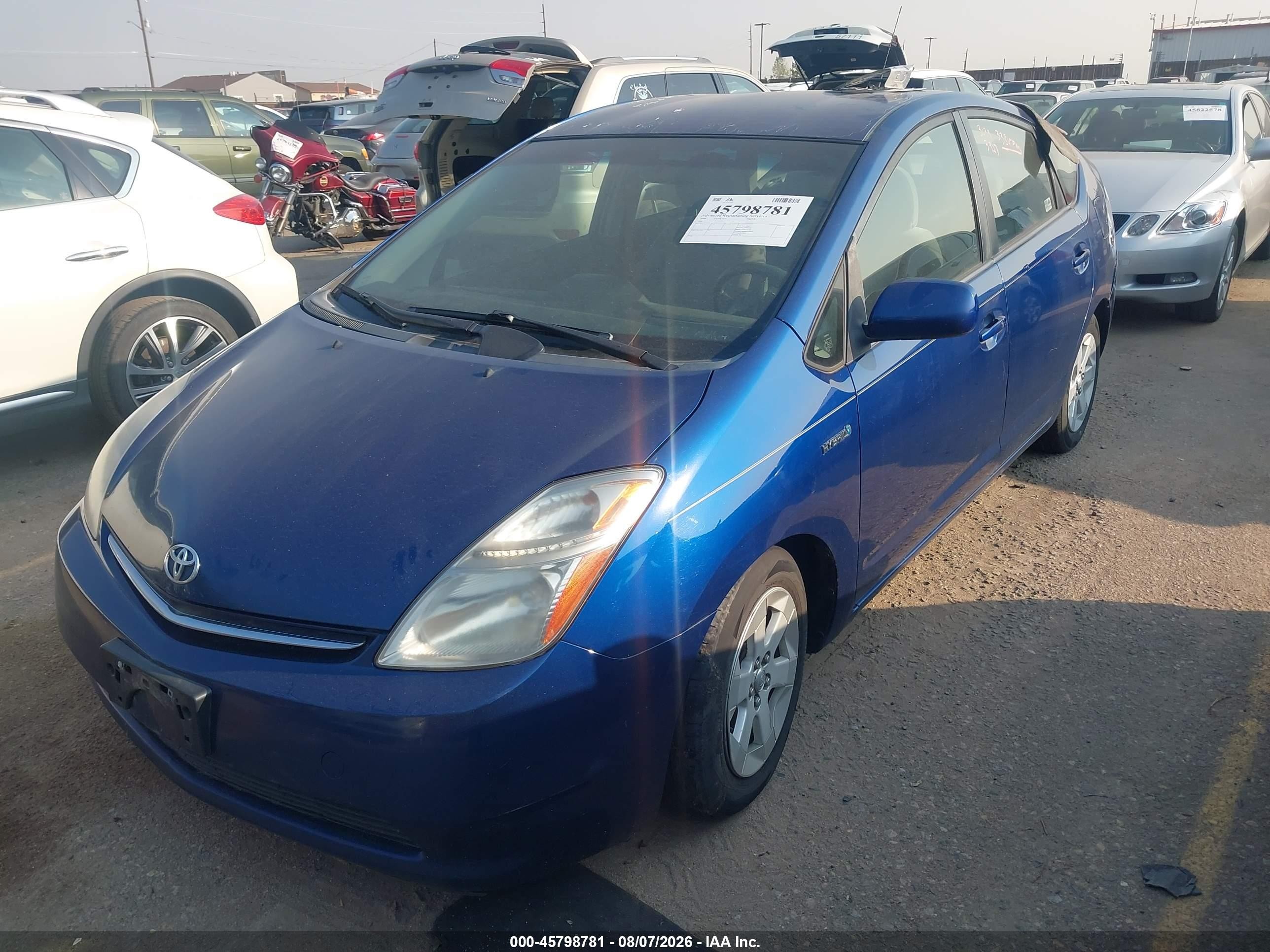 2008 Toyota Prius   Blue vin: JTDKB20U187763164