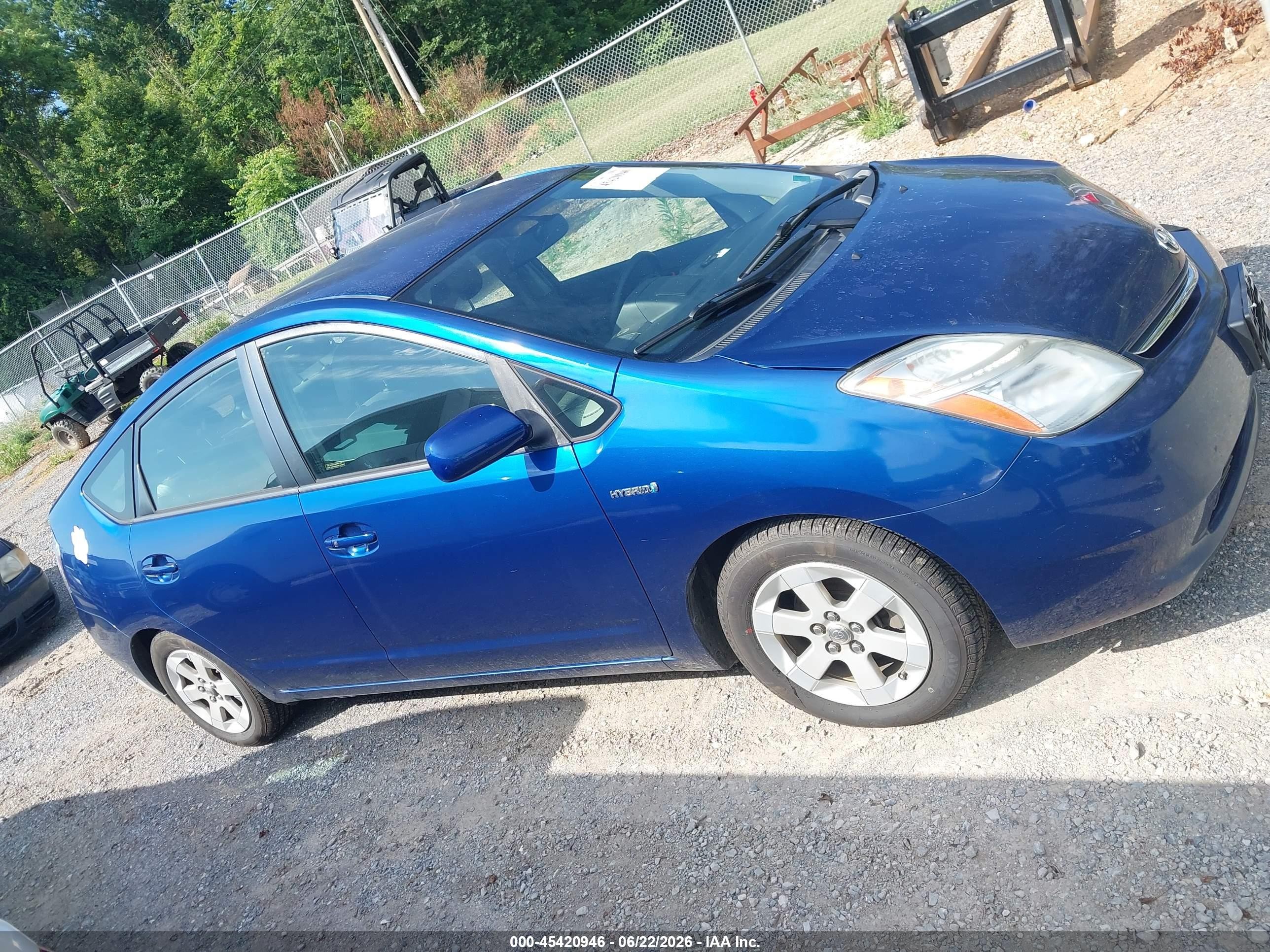 2008 Toyota Prius   Blue vin: JTDKB20U187779512