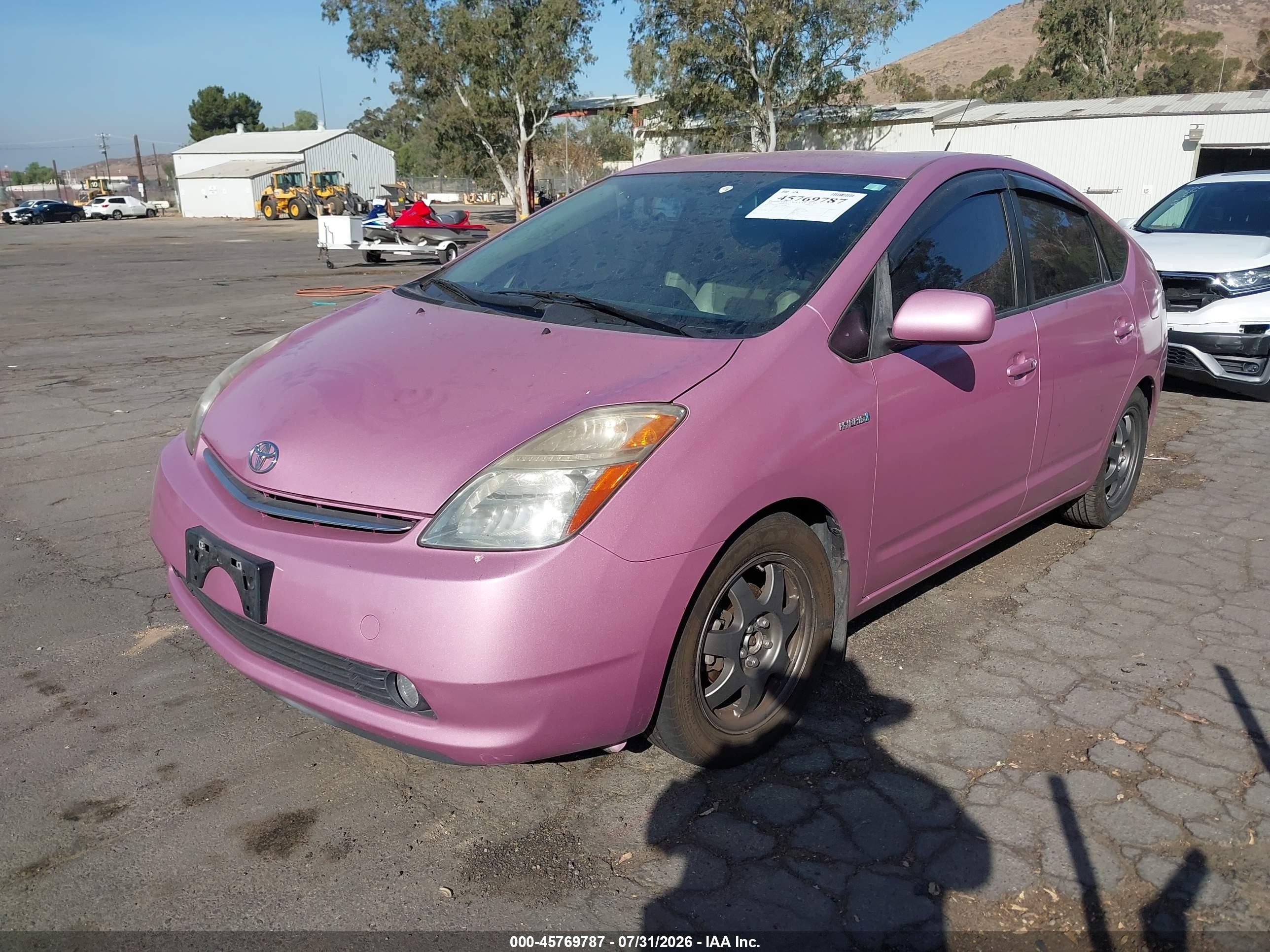 2008 Toyota Prius Touring Pink vin: JTDKB20U187783480