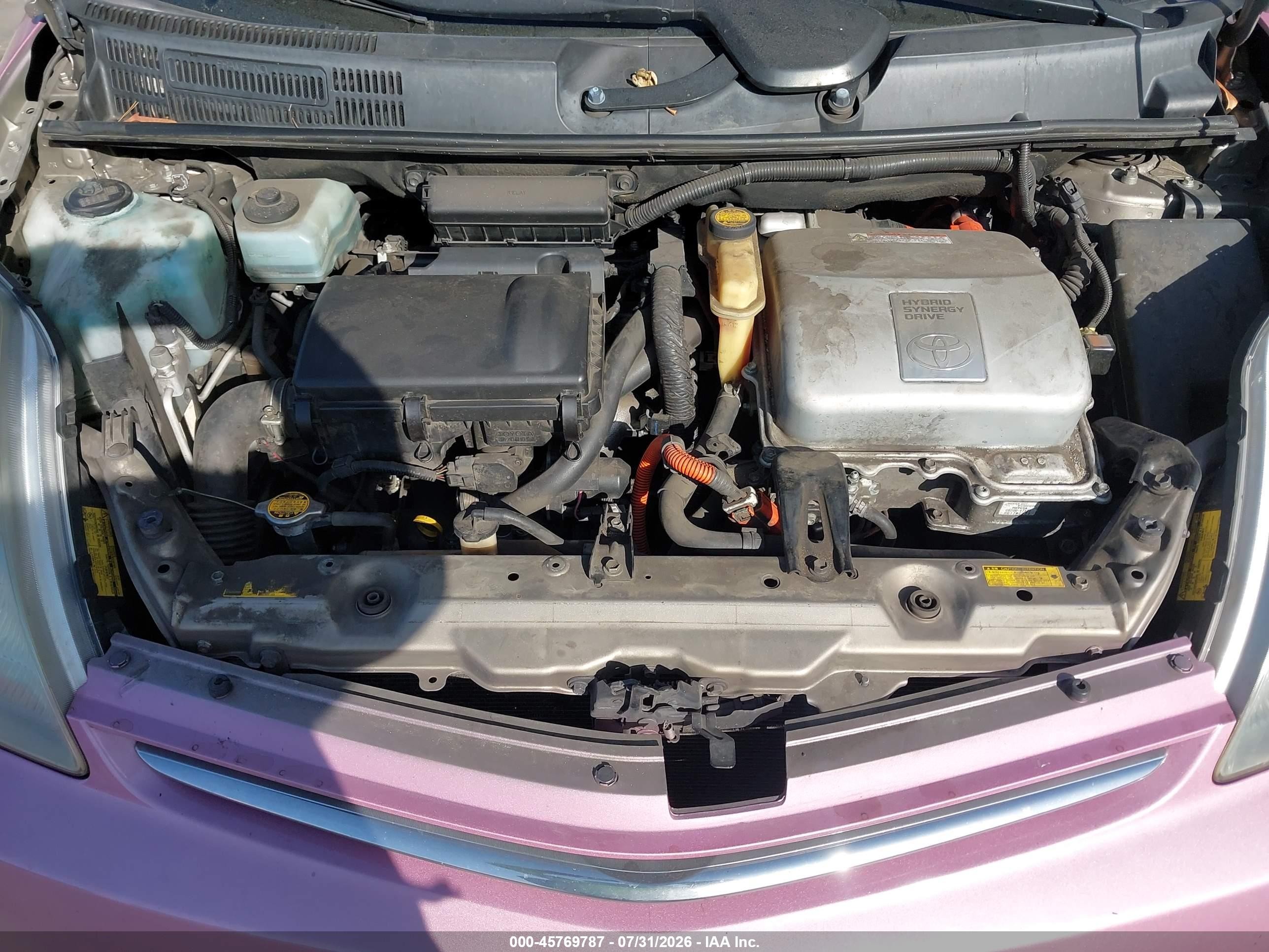 2008 Toyota Prius Touring Pink vin: JTDKB20U187783480