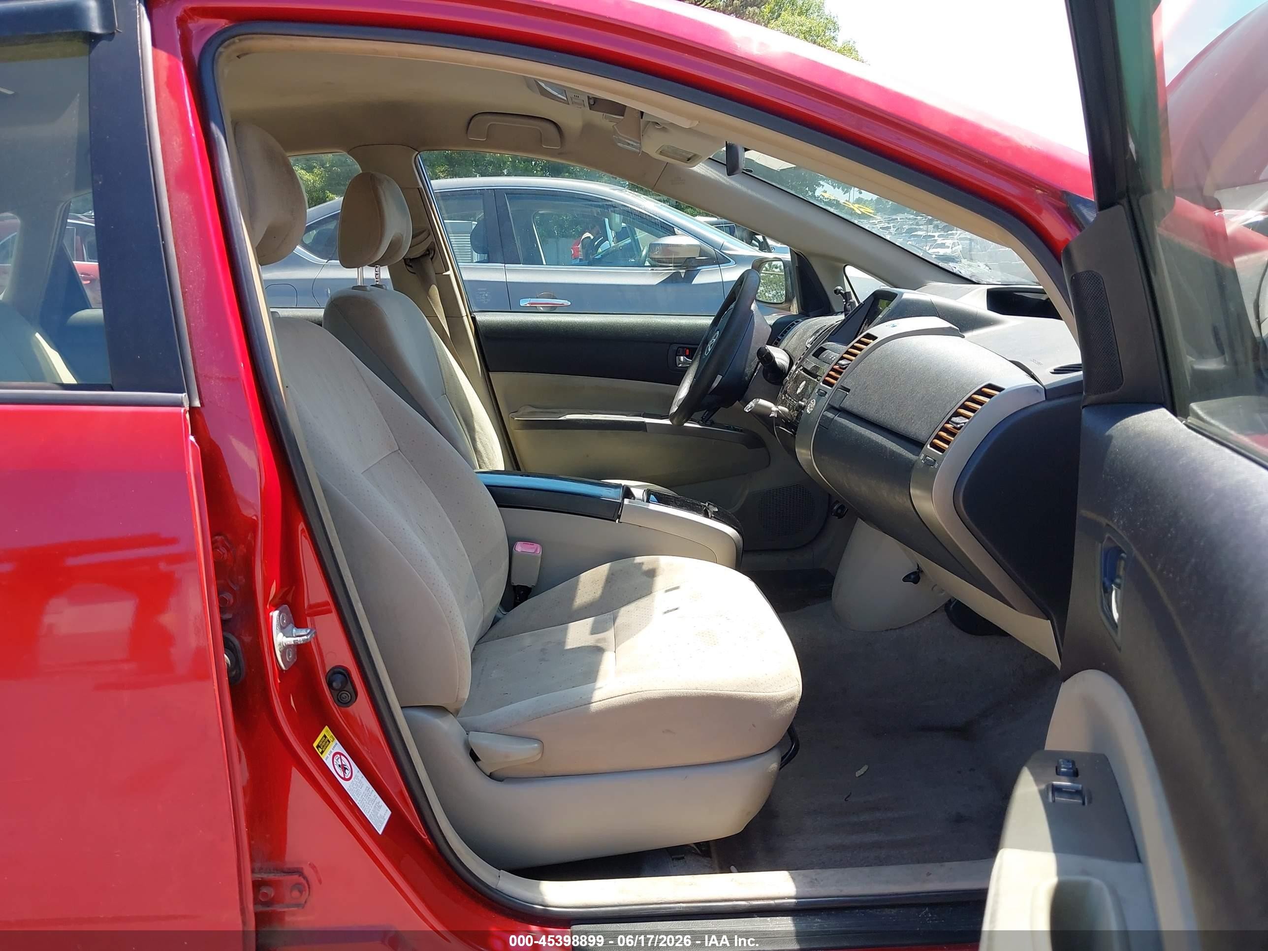2008 Toyota Prius   Красный vin: JTDKB20U187796293