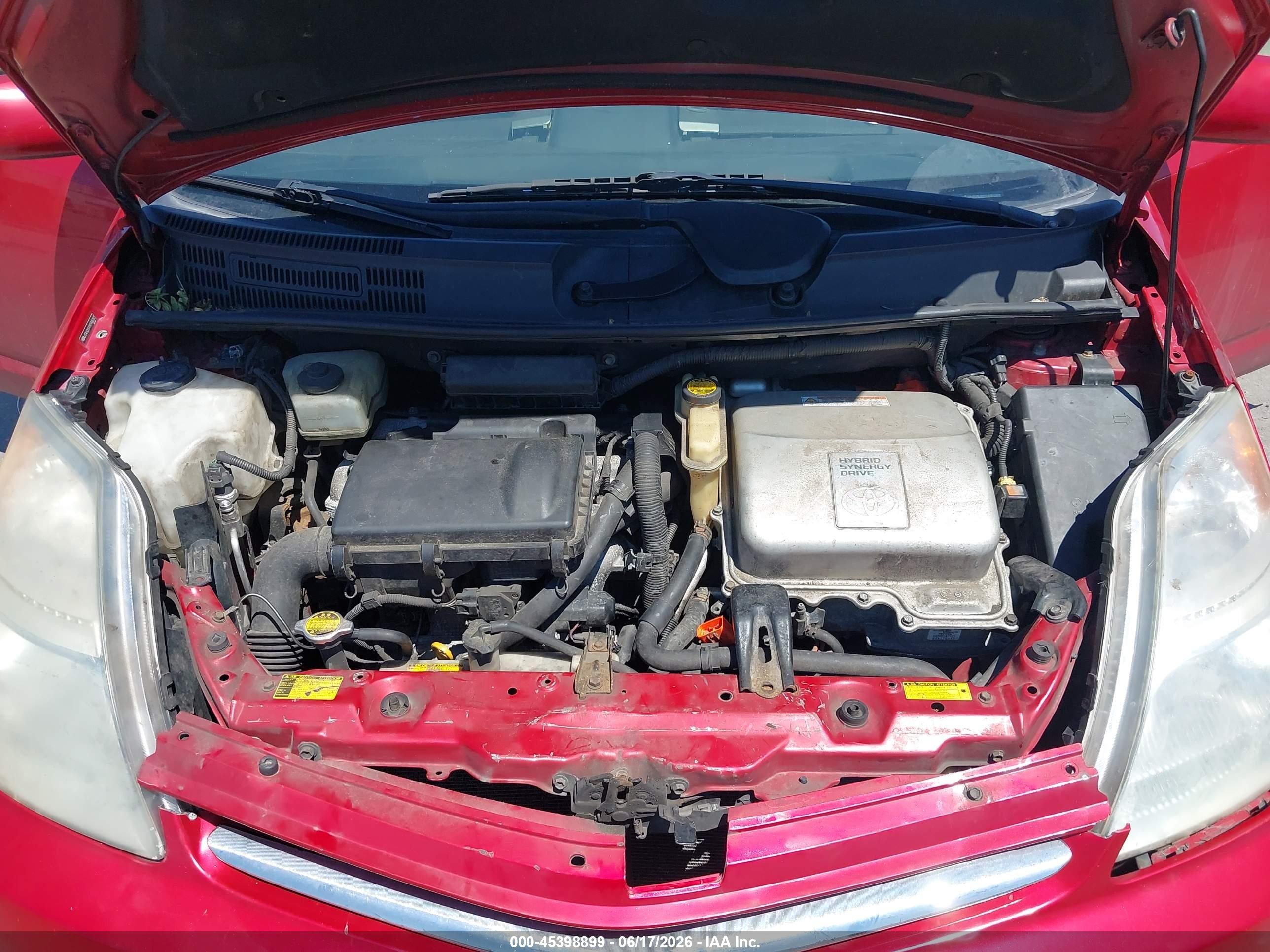 2008 Toyota Prius   Красный vin: JTDKB20U187796293