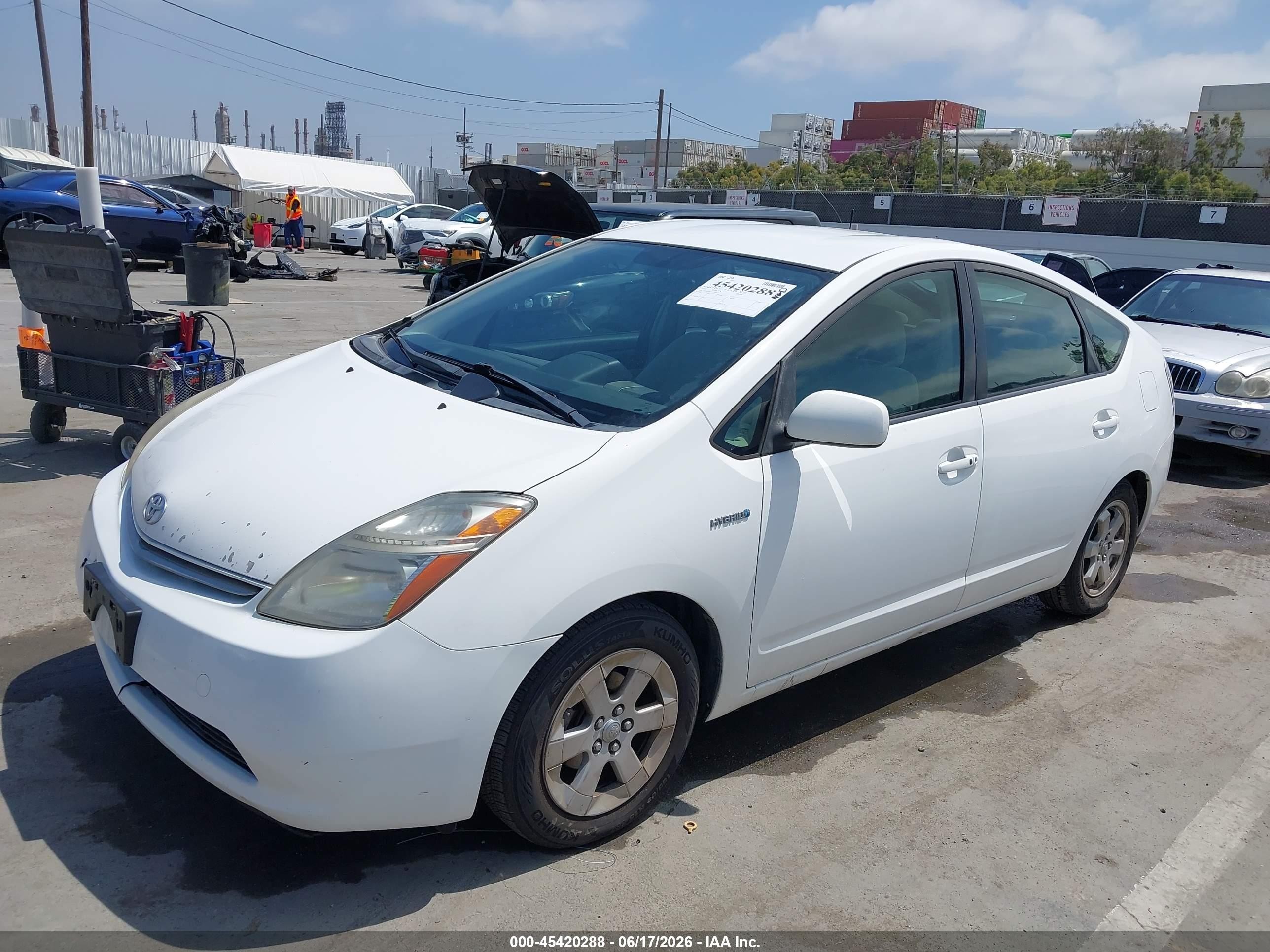 2009 Toyota Prius White vin: JTDKB20U193484452