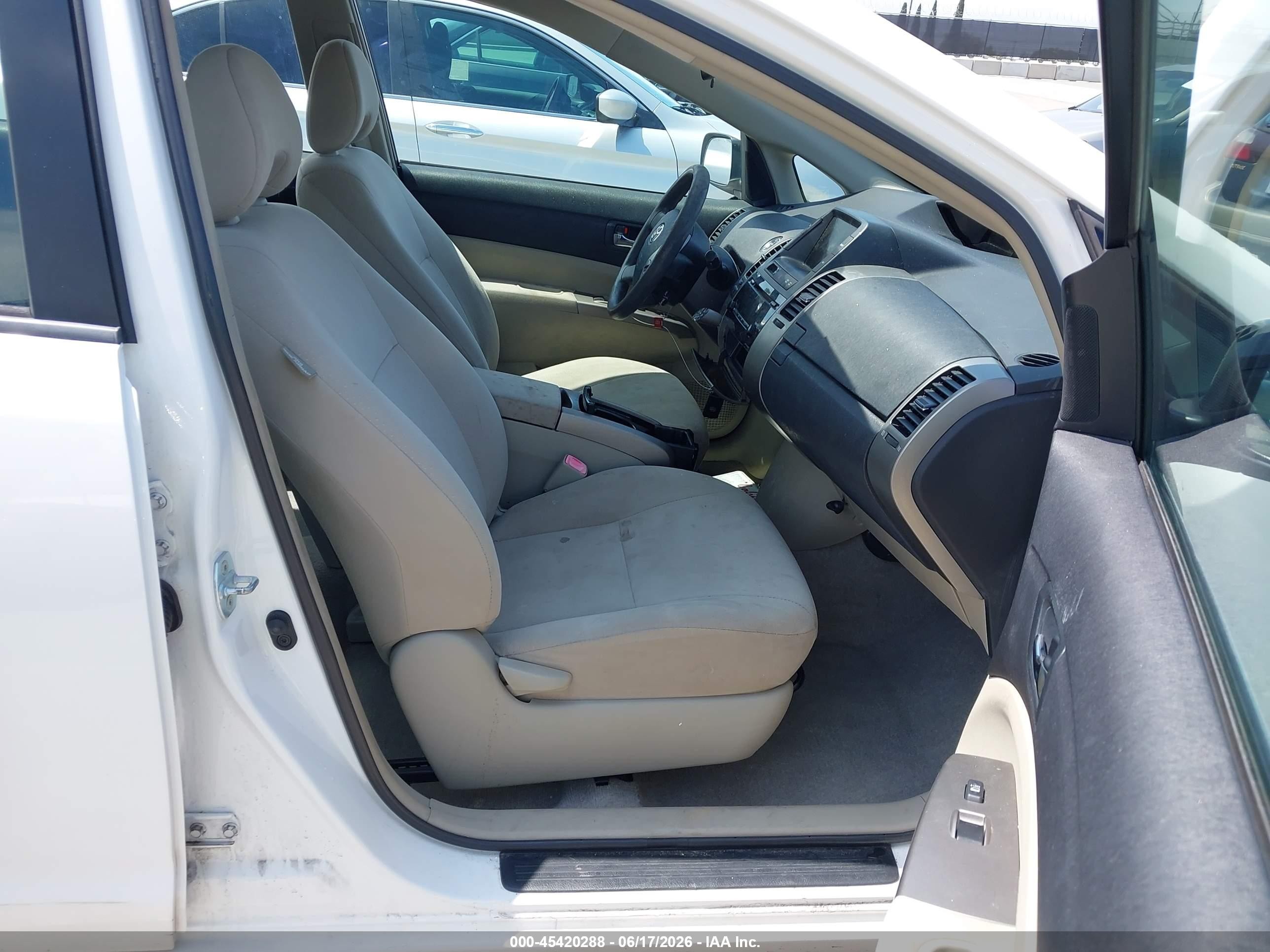 2009 Toyota Prius White vin: JTDKB20U193484452