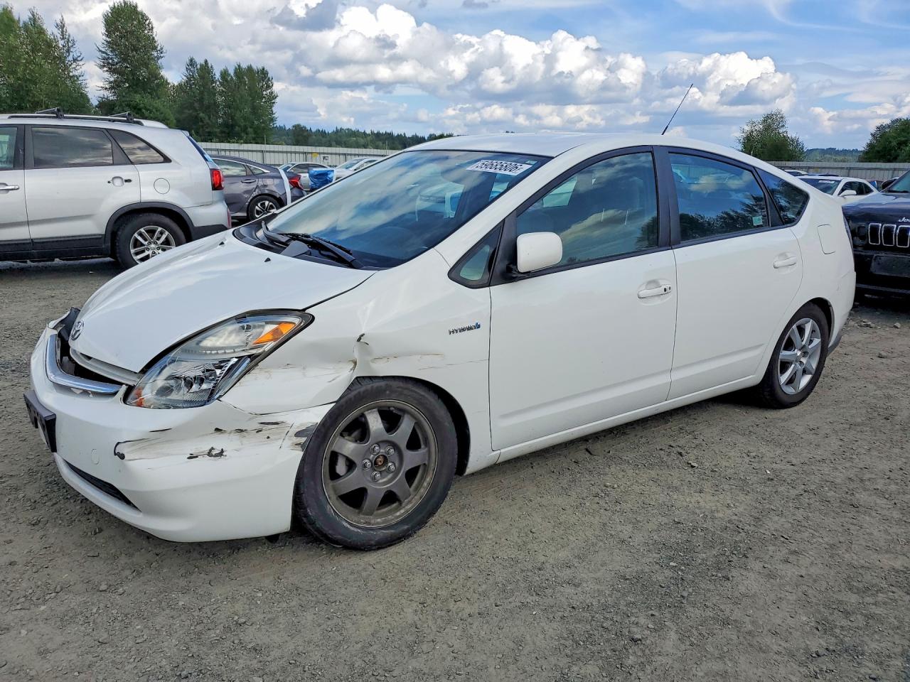 2009 Toyota Prius Touring White vin: JTDKB20U193506983