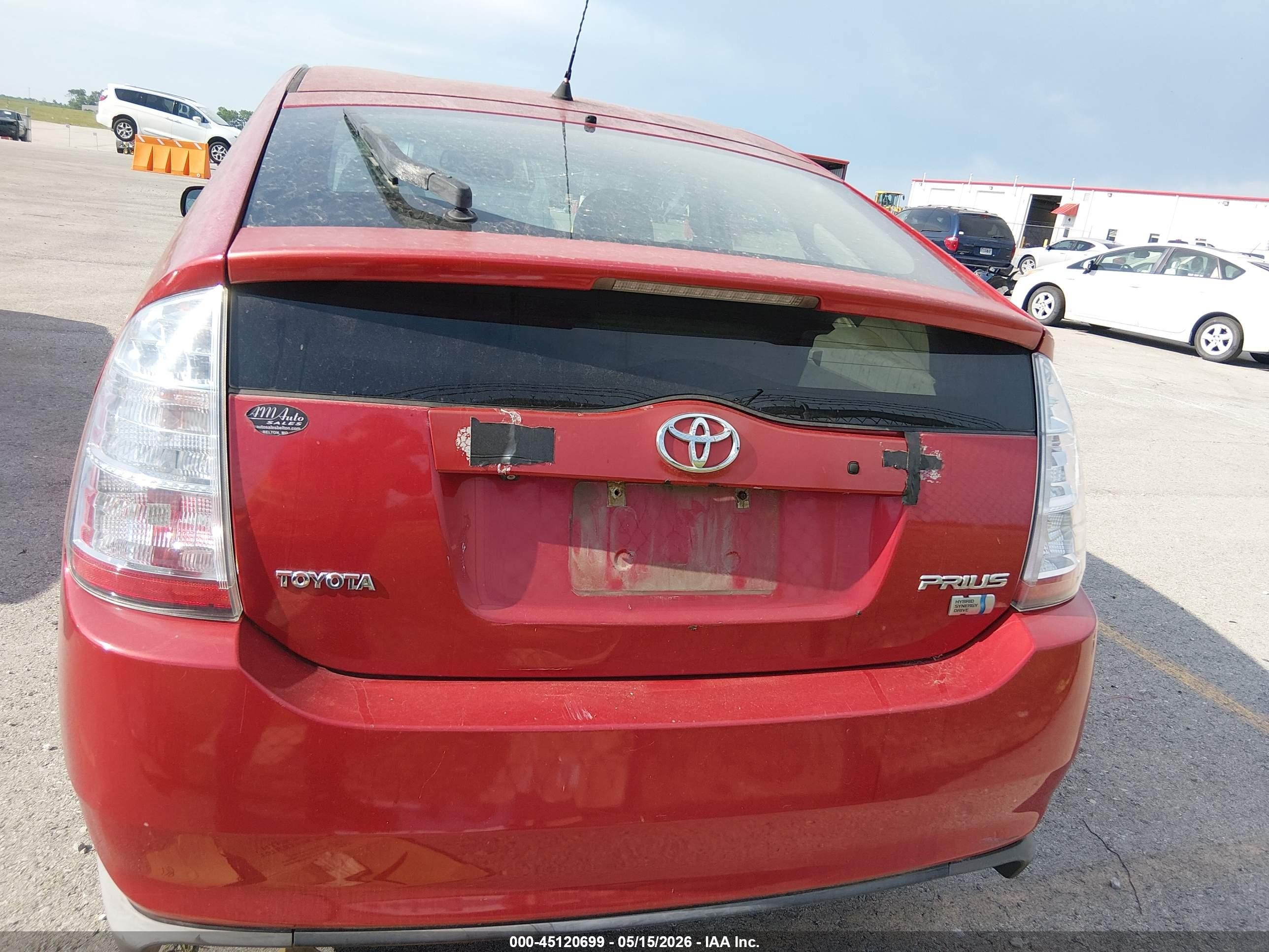 2009 Toyota Prius Red vin: JTDKB20U193529809