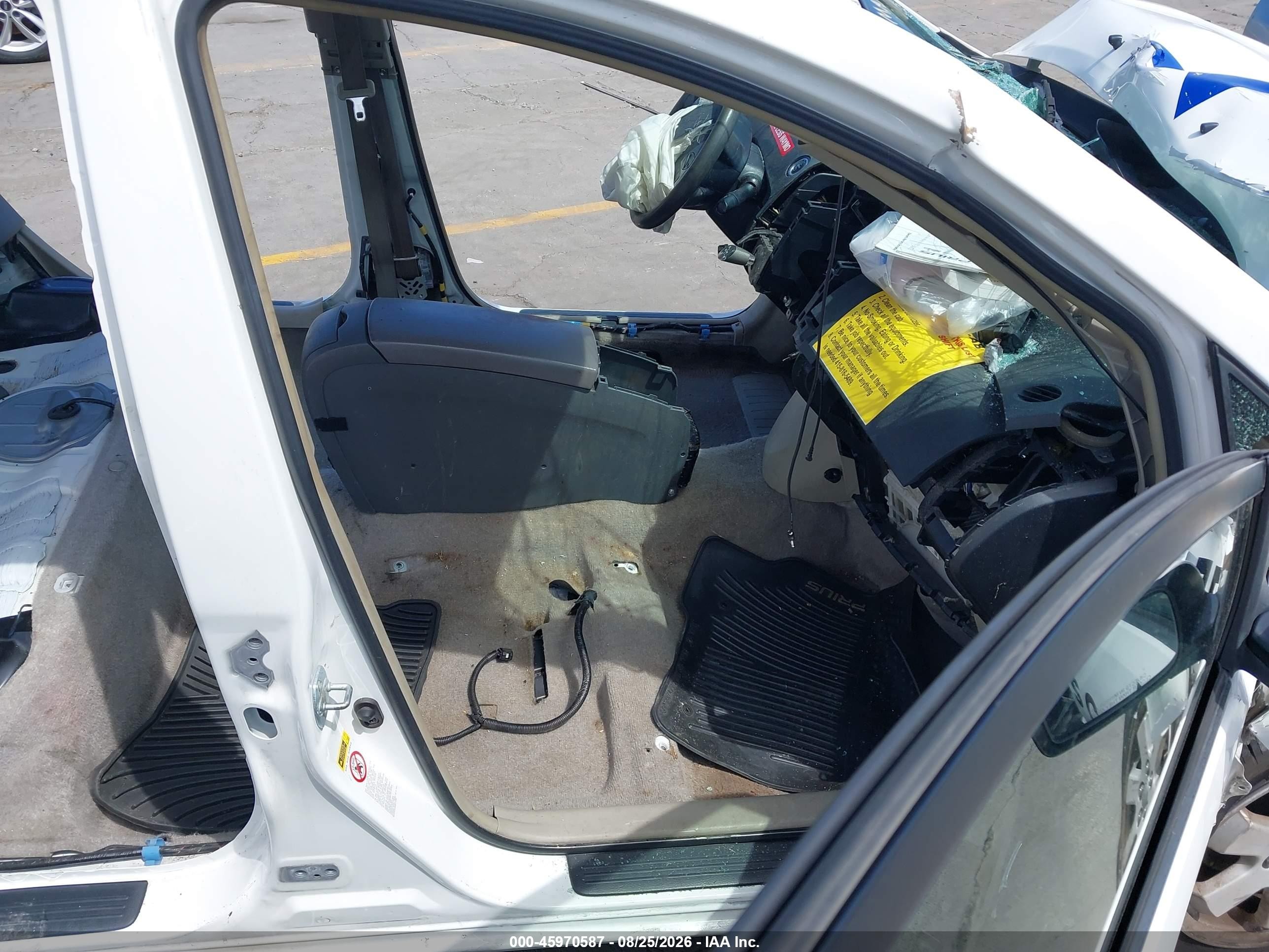 2009 Toyota Prius   White vin: JTDKB20U197836843