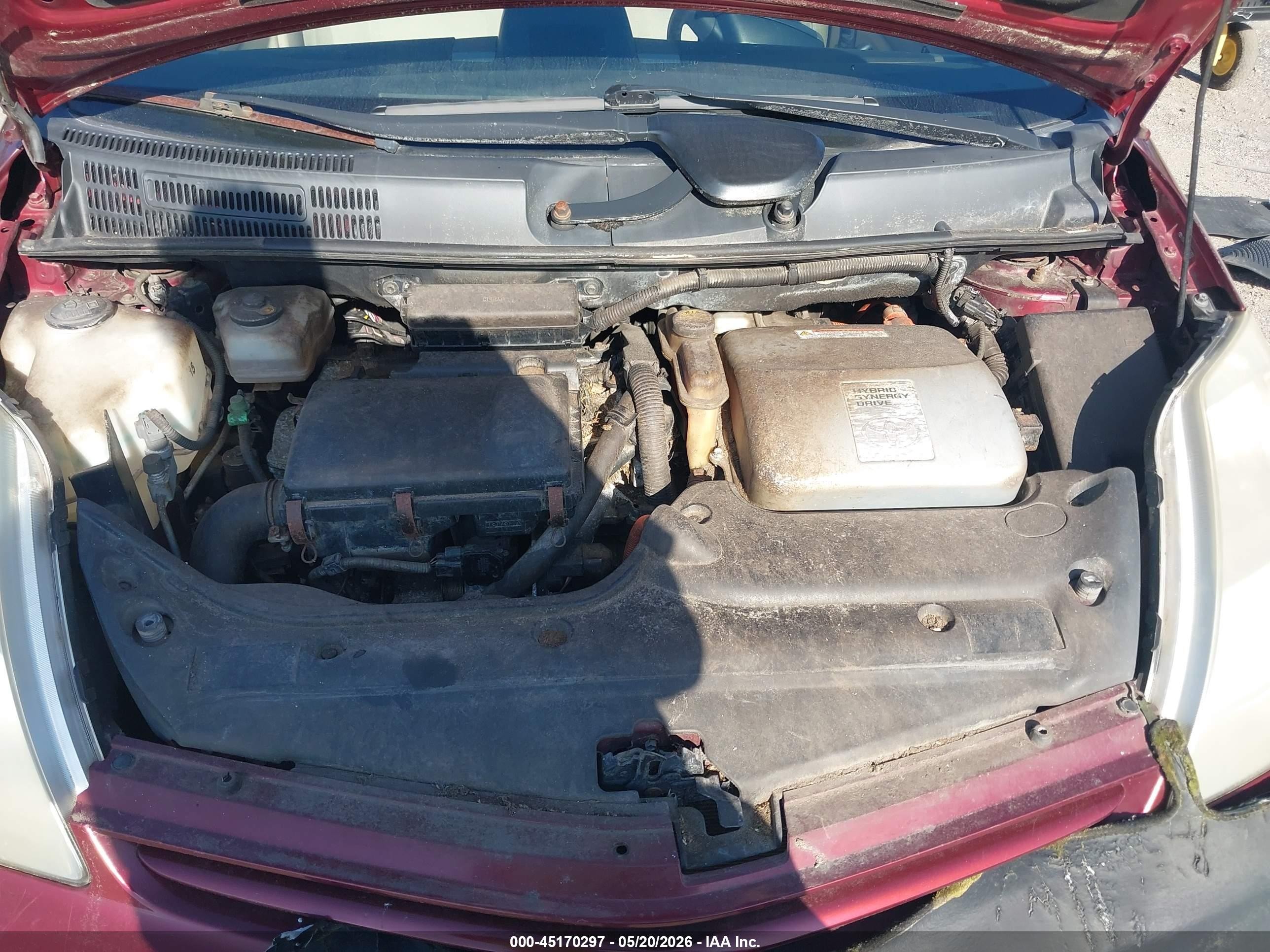 2005 Toyota Prius   Burgundy vin: JTDKB20U257023201