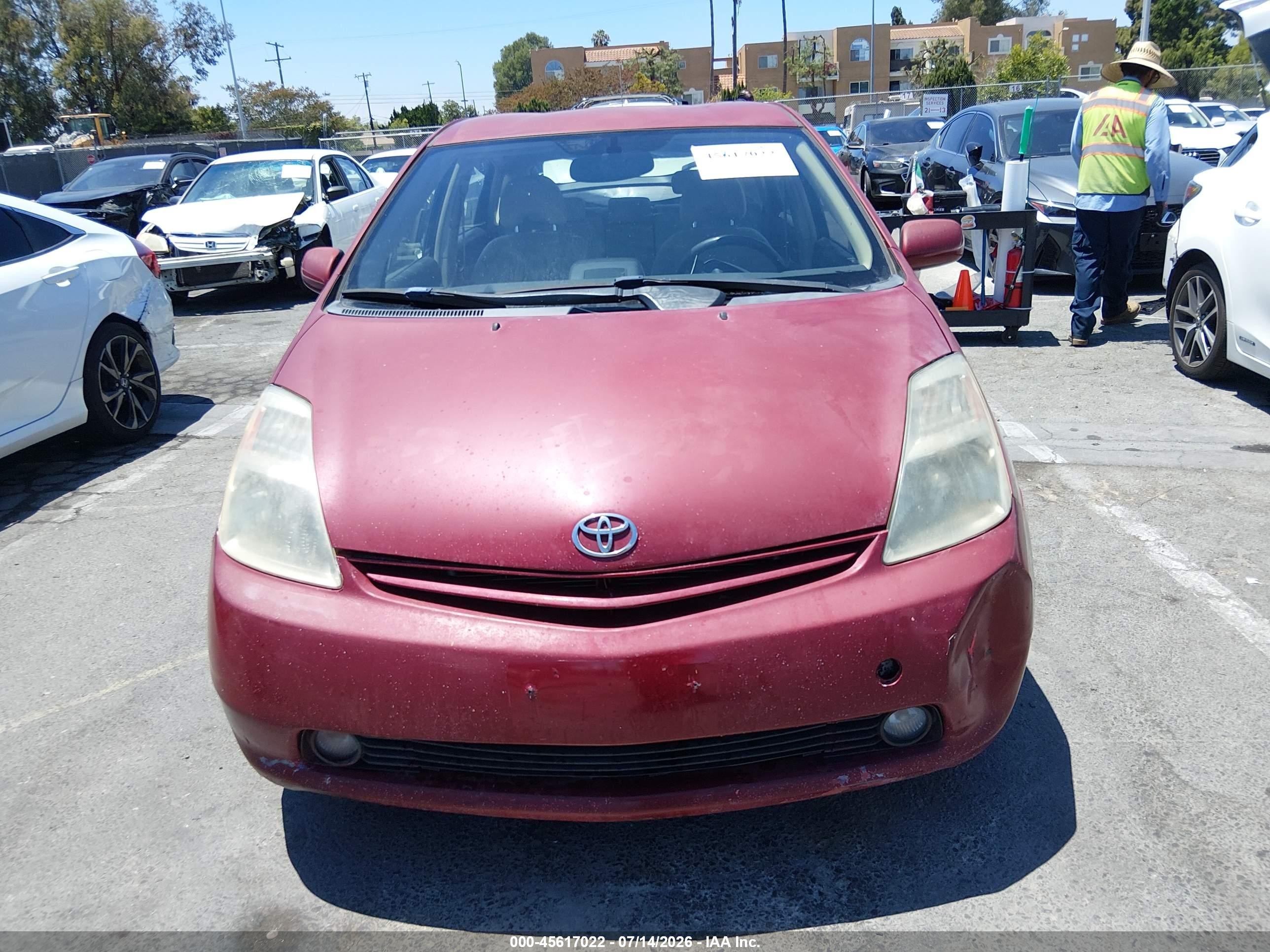 2005 Toyota Prius Burgundy vin: JTDKB20U257041598