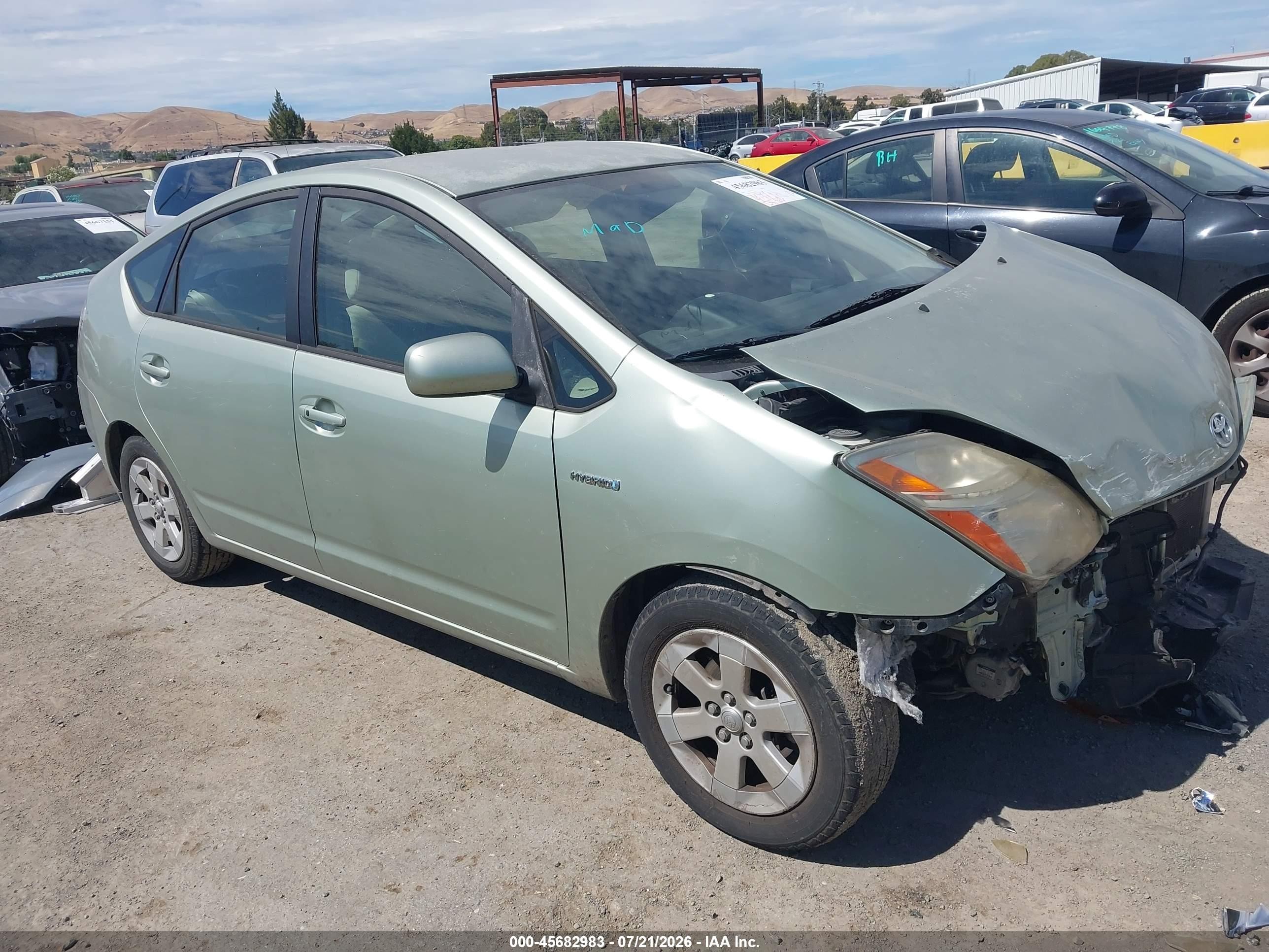 2006 Toyota Prius   Зеленый vin: JTDKB20U267533470