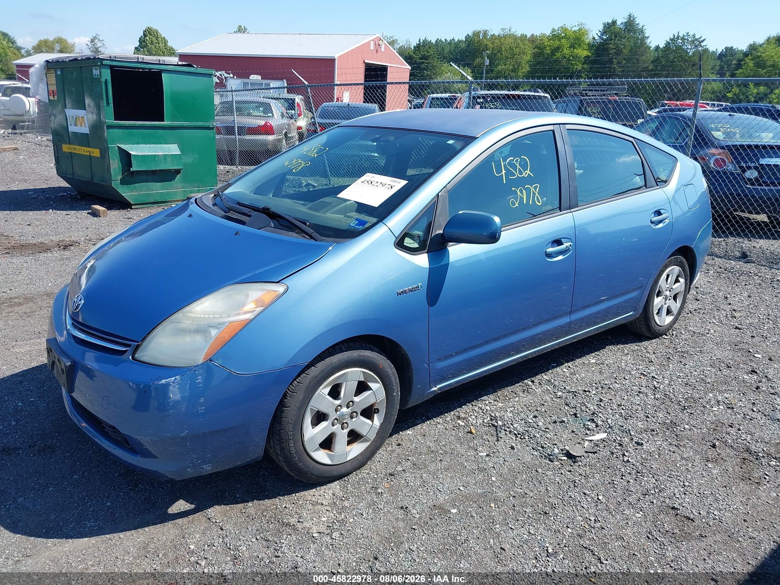 2006 Toyota Prius   Blue vin: JTDKB20U267543500