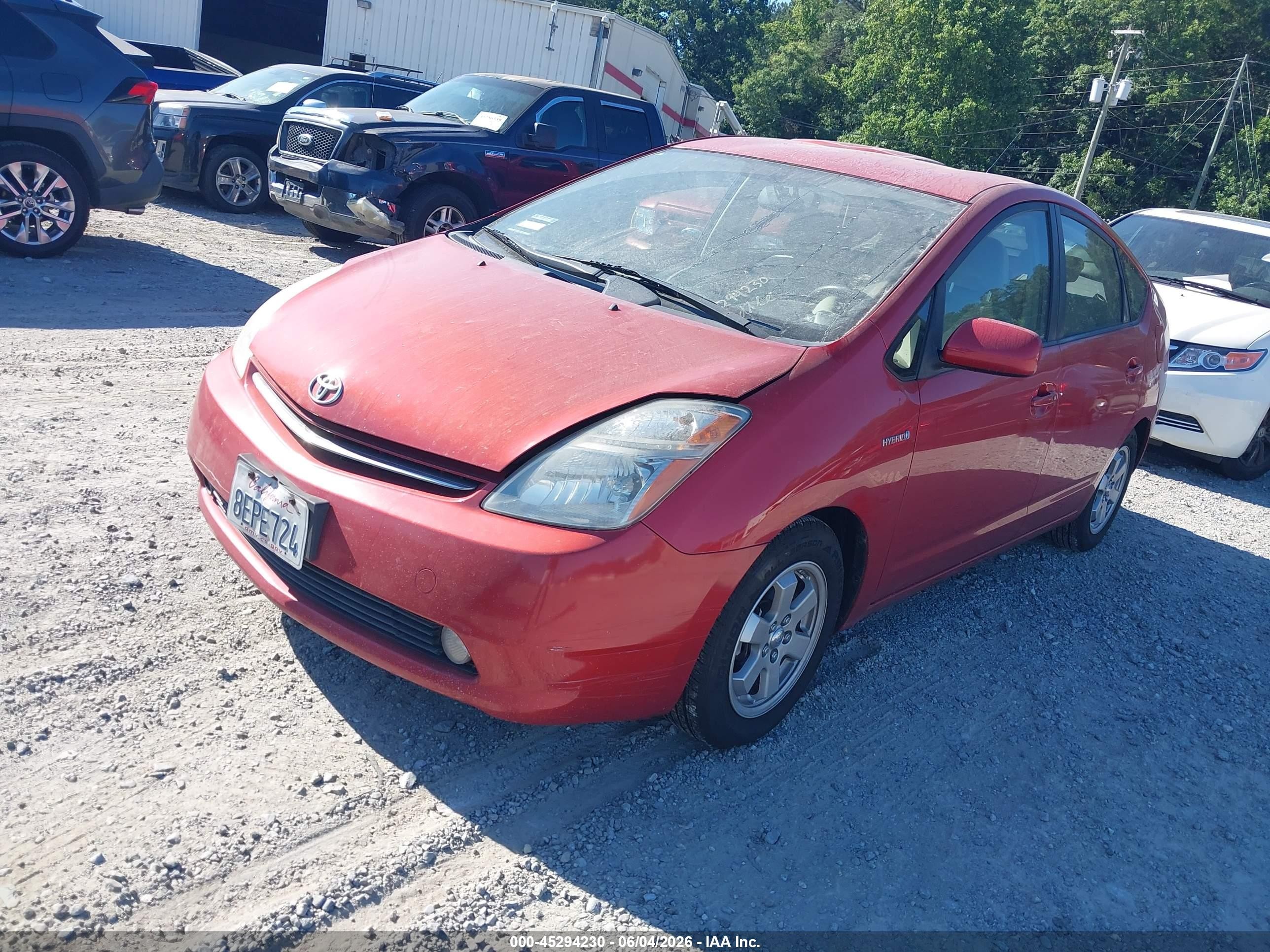 2007 Toyota Prius   Red vin: JTDKB20U273217012