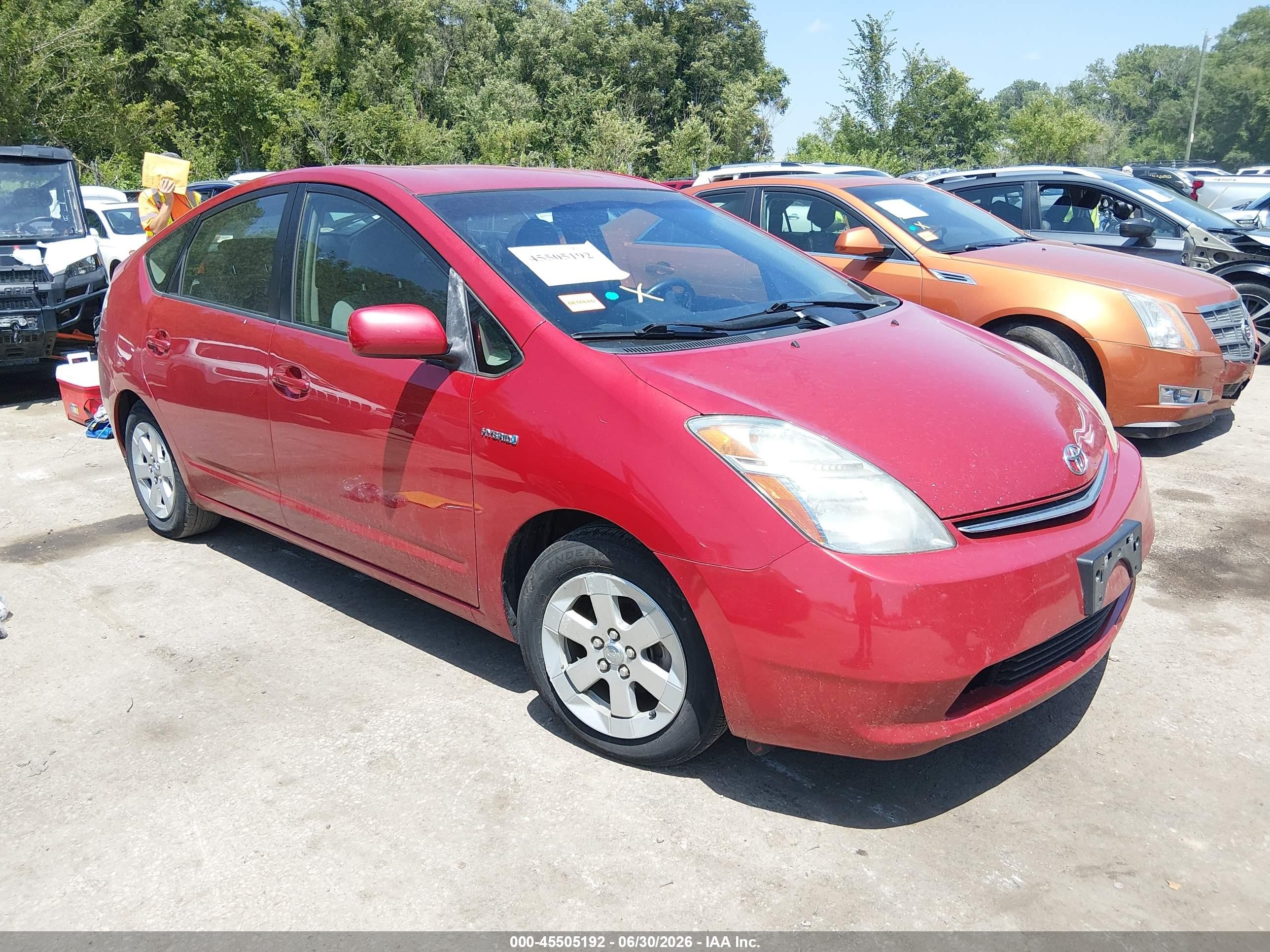 2007 Toyota Prius   Red vin: JTDKB20U273257638