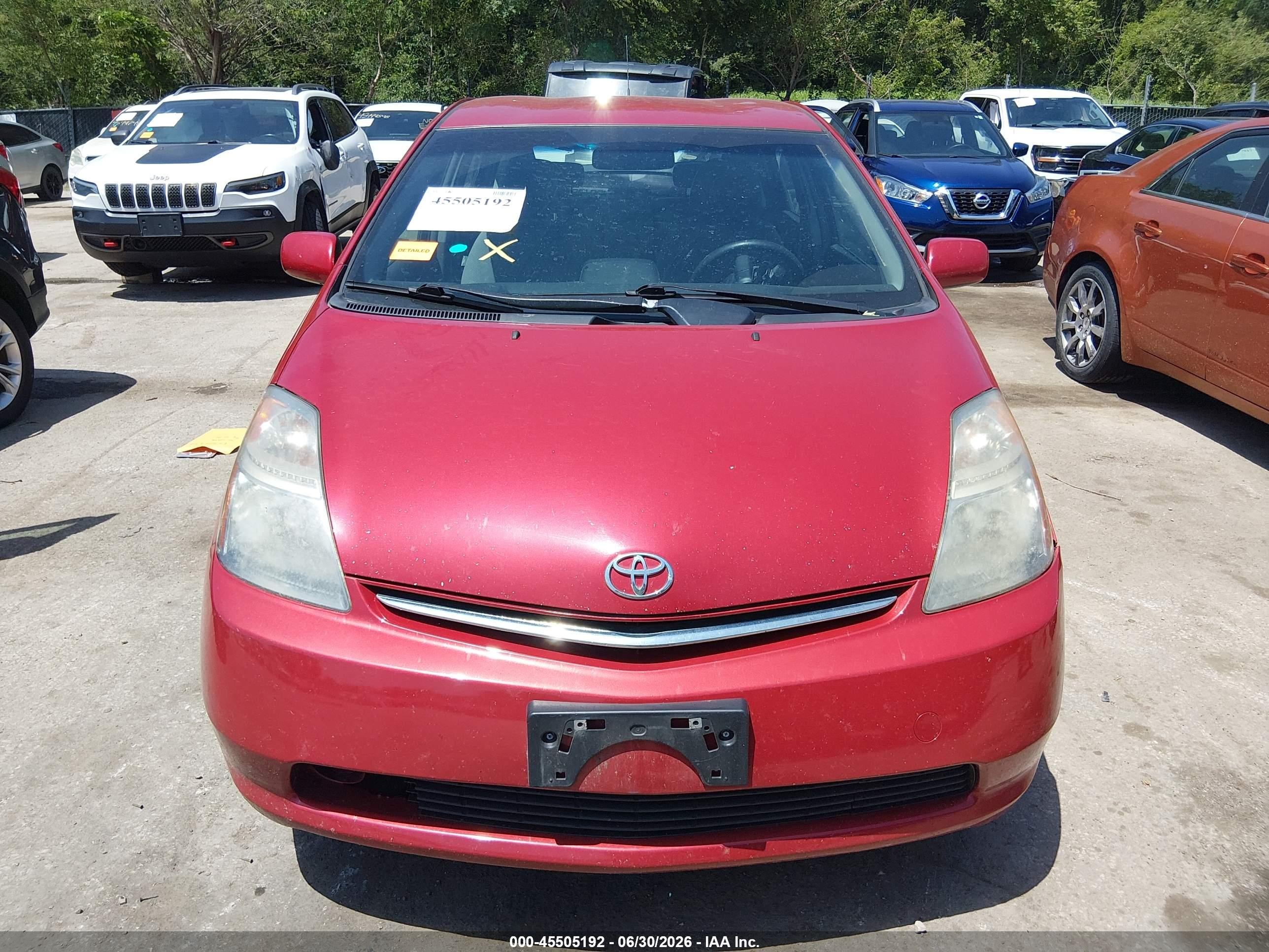 2007 Toyota Prius   Red vin: JTDKB20U273257638