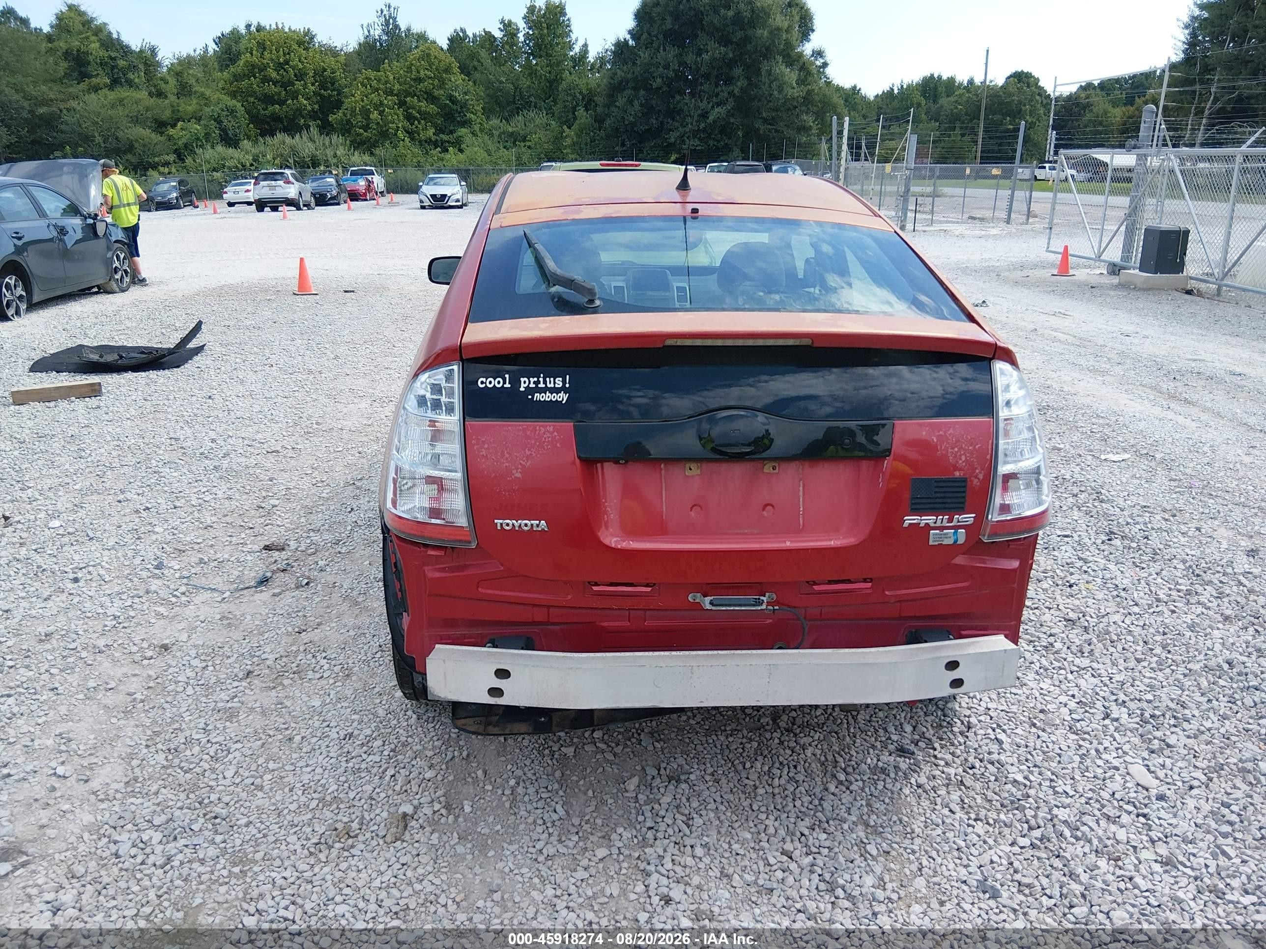 2007 Toyota Prius   Red vin: JTDKB20U273272852