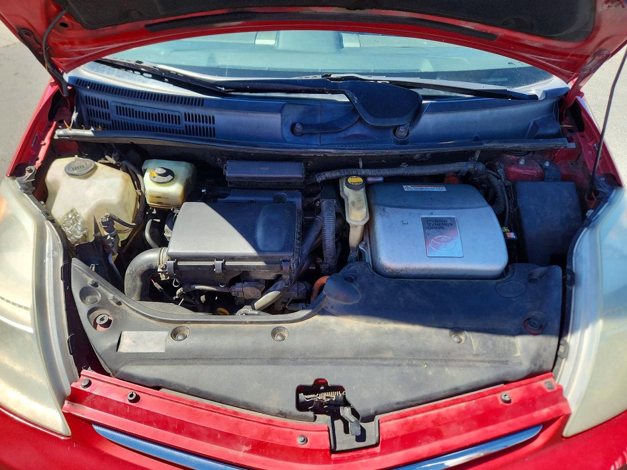 2007 Toyota Prius Base Red vin: JTDKB20U277549279