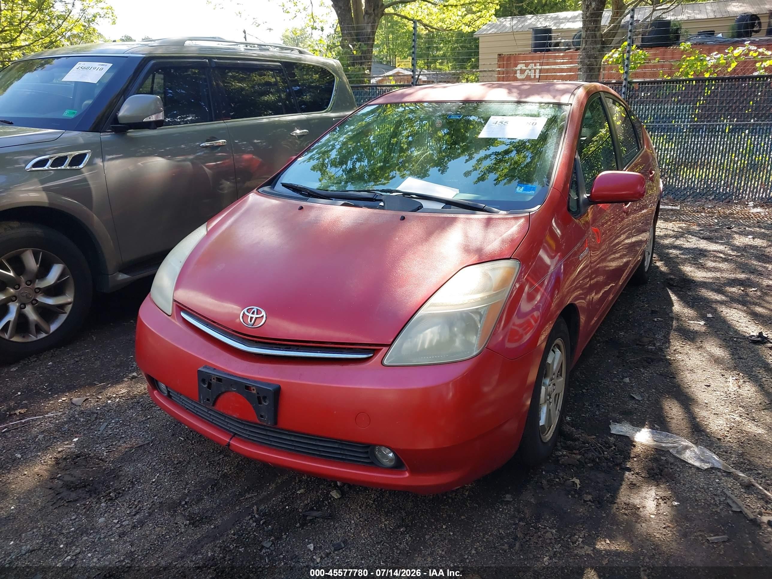 2007 Toyota Prius   Red vin: JTDKB20U277557401