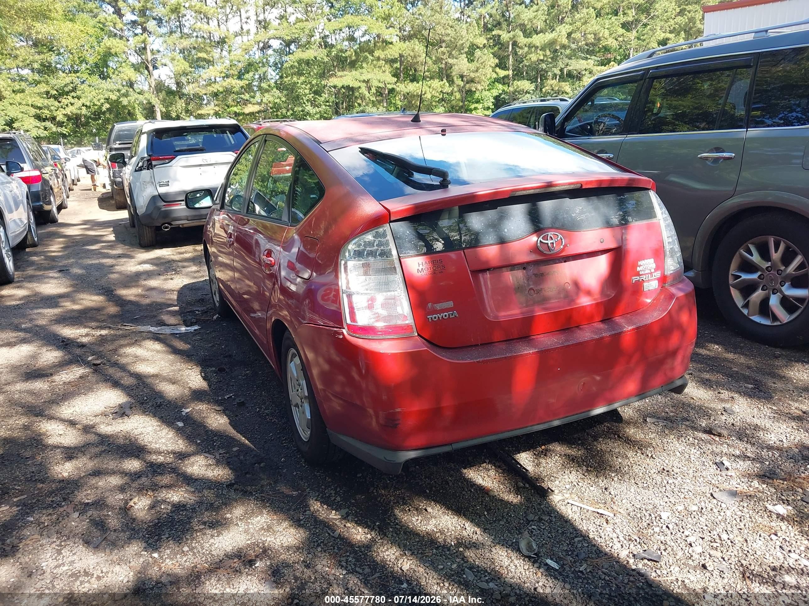 2007 Toyota Prius   Red vin: JTDKB20U277557401