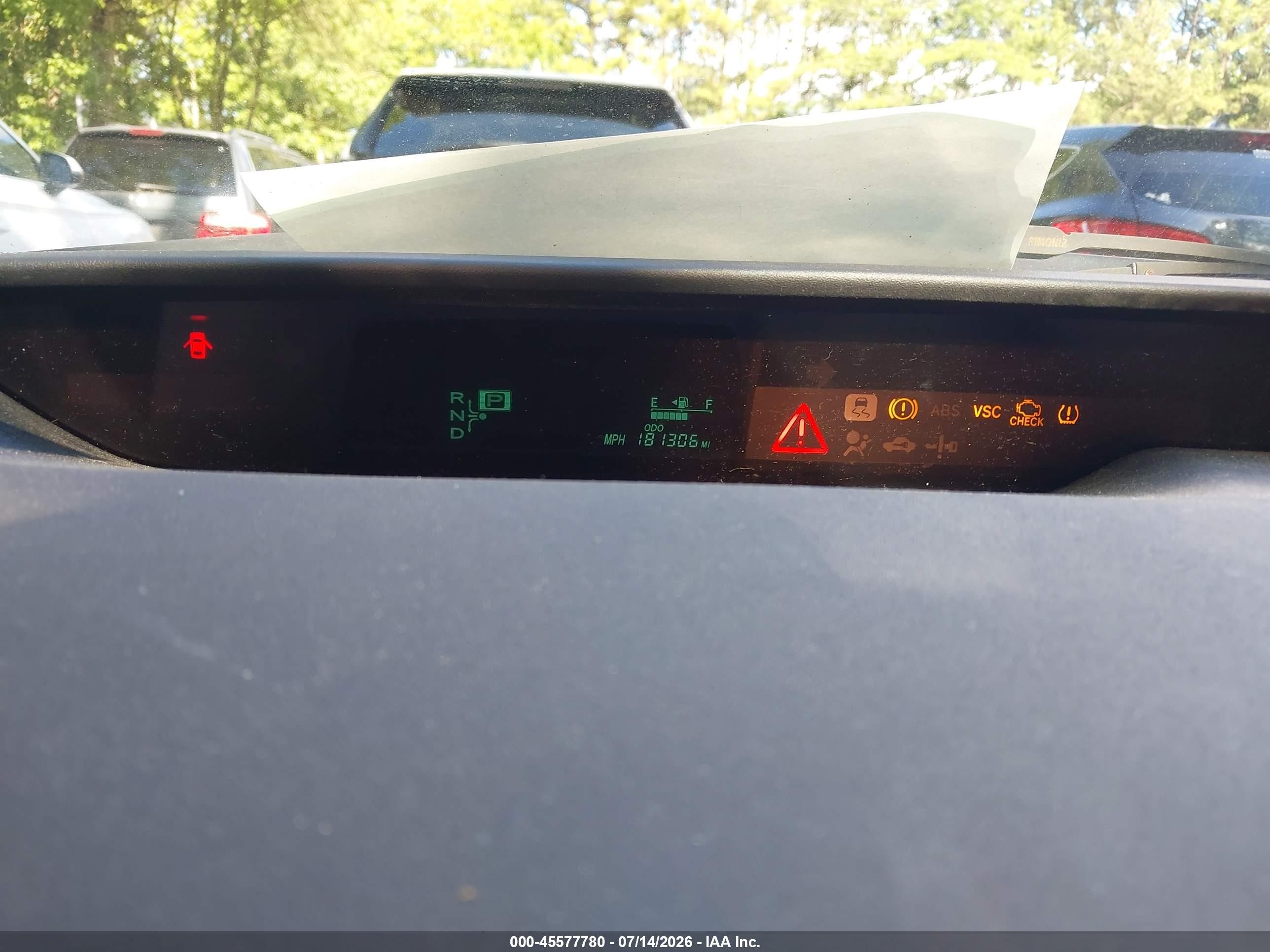 2007 Toyota Prius   Red vin: JTDKB20U277557401