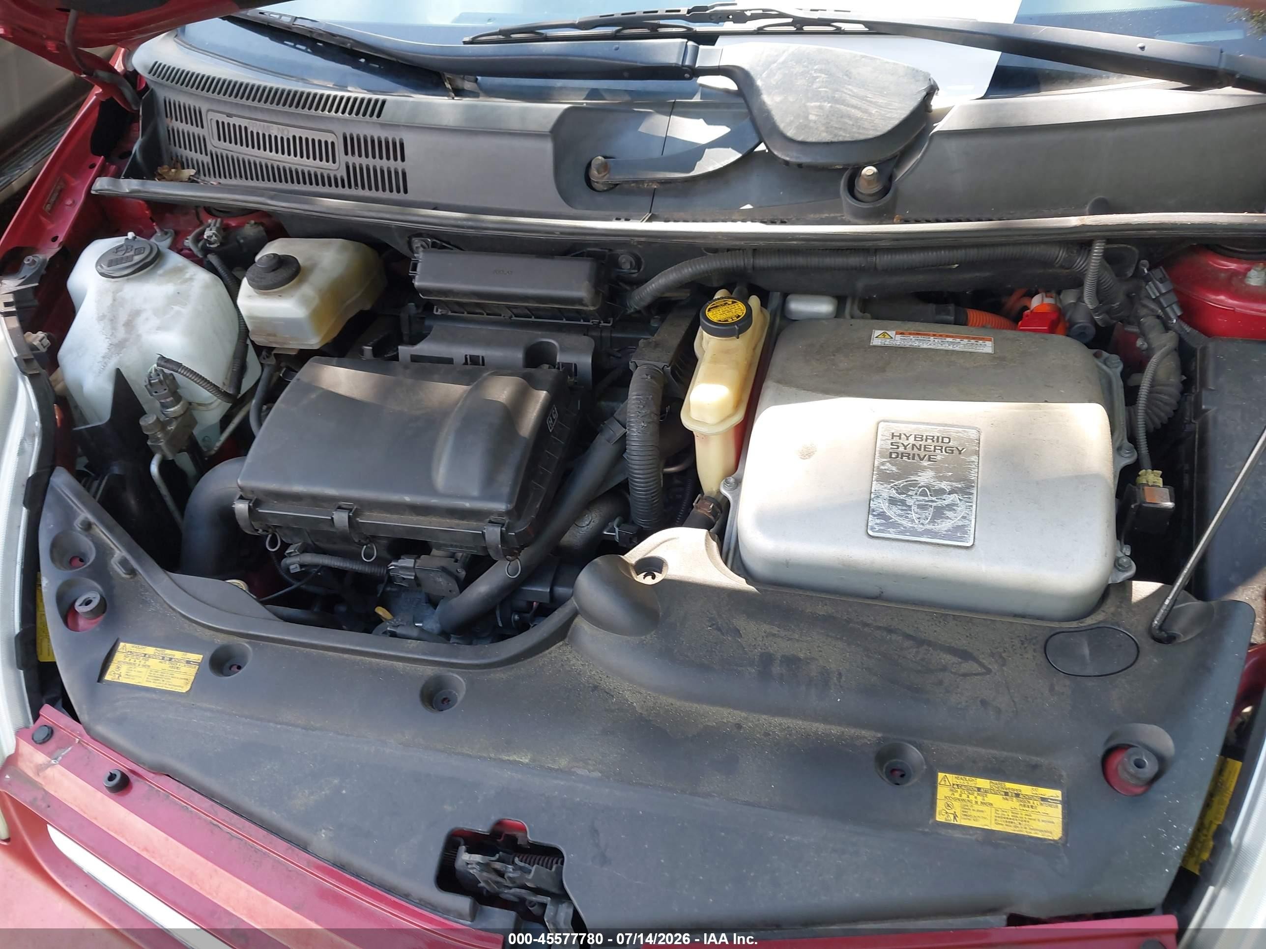 2007 Toyota Prius   Red vin: JTDKB20U277557401