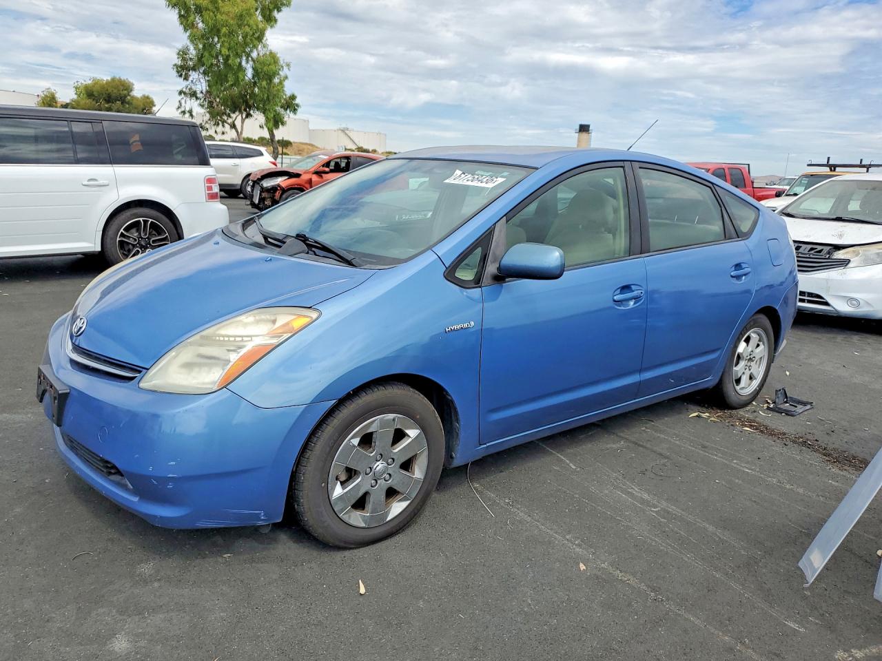 2007 Toyota Prius Base Blue vin: JTDKB20U277573159