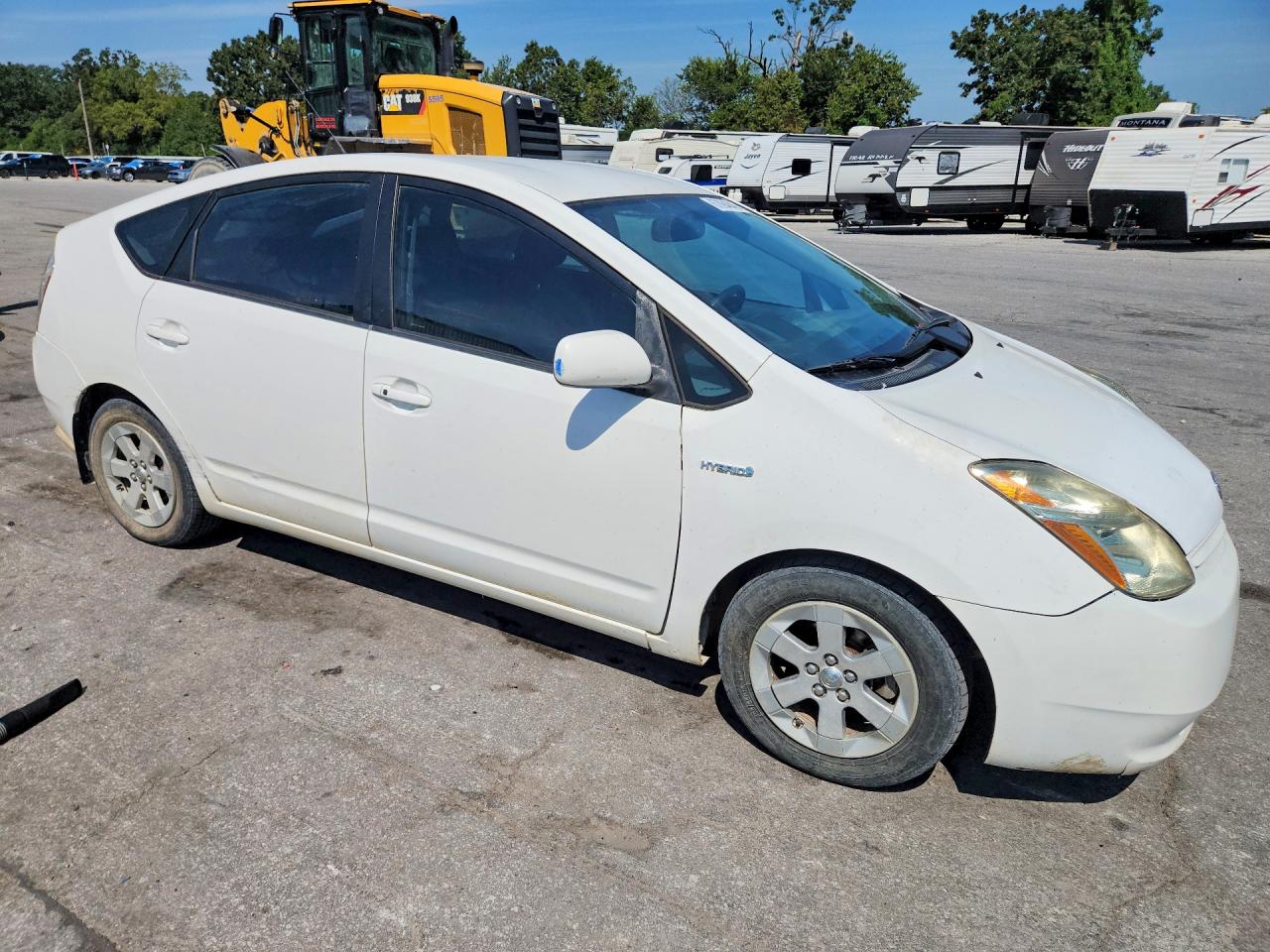 2007 Toyota Prius Base White vin: JTDKB20U277604636