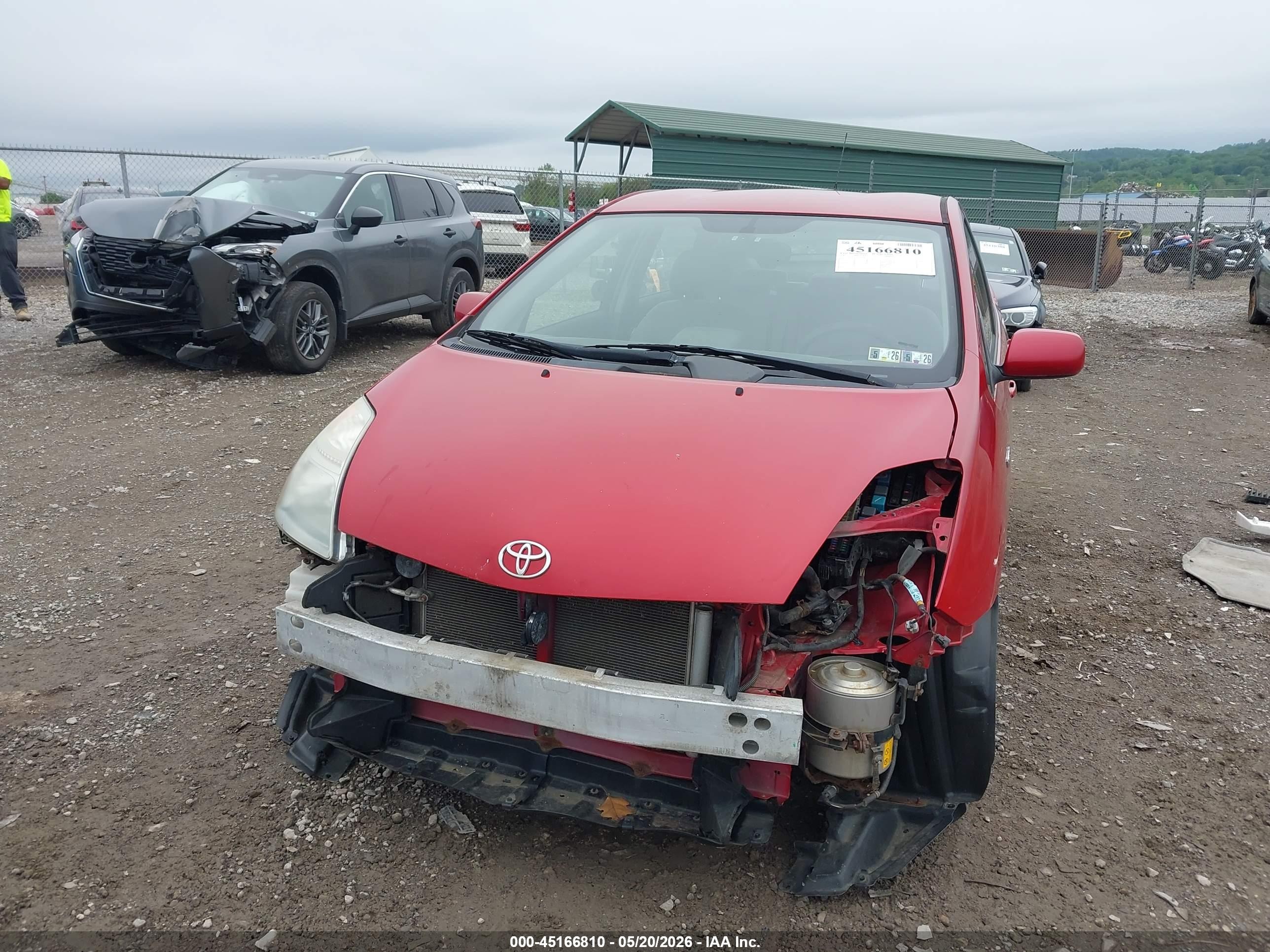 2007 Toyota Prius Red vin: JTDKB20U277662262