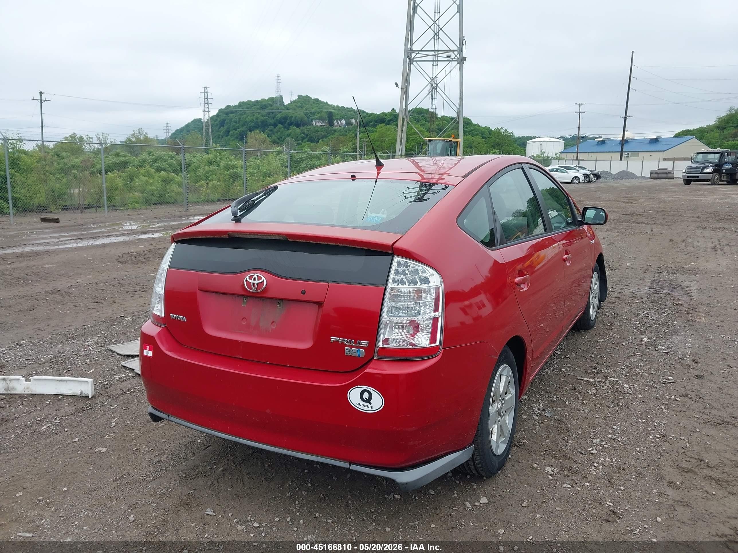 2007 Toyota Prius Red vin: JTDKB20U277662262