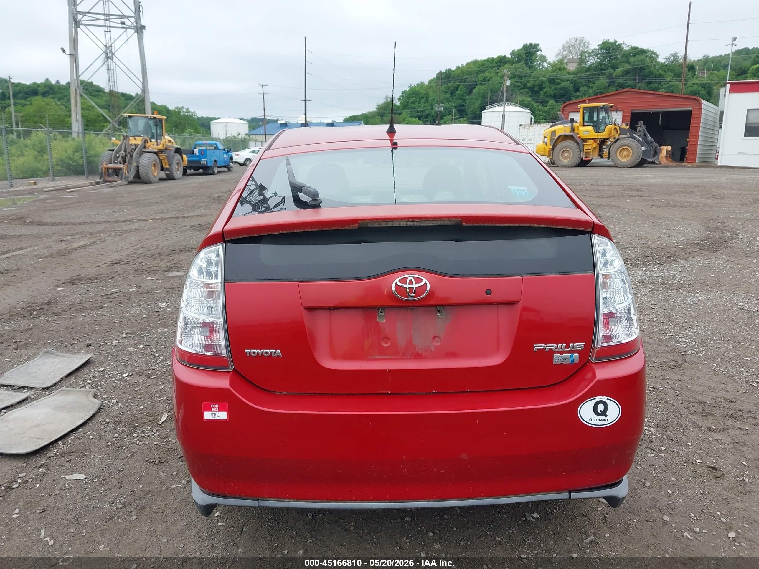 2007 Toyota Prius Red vin: JTDKB20U277662262