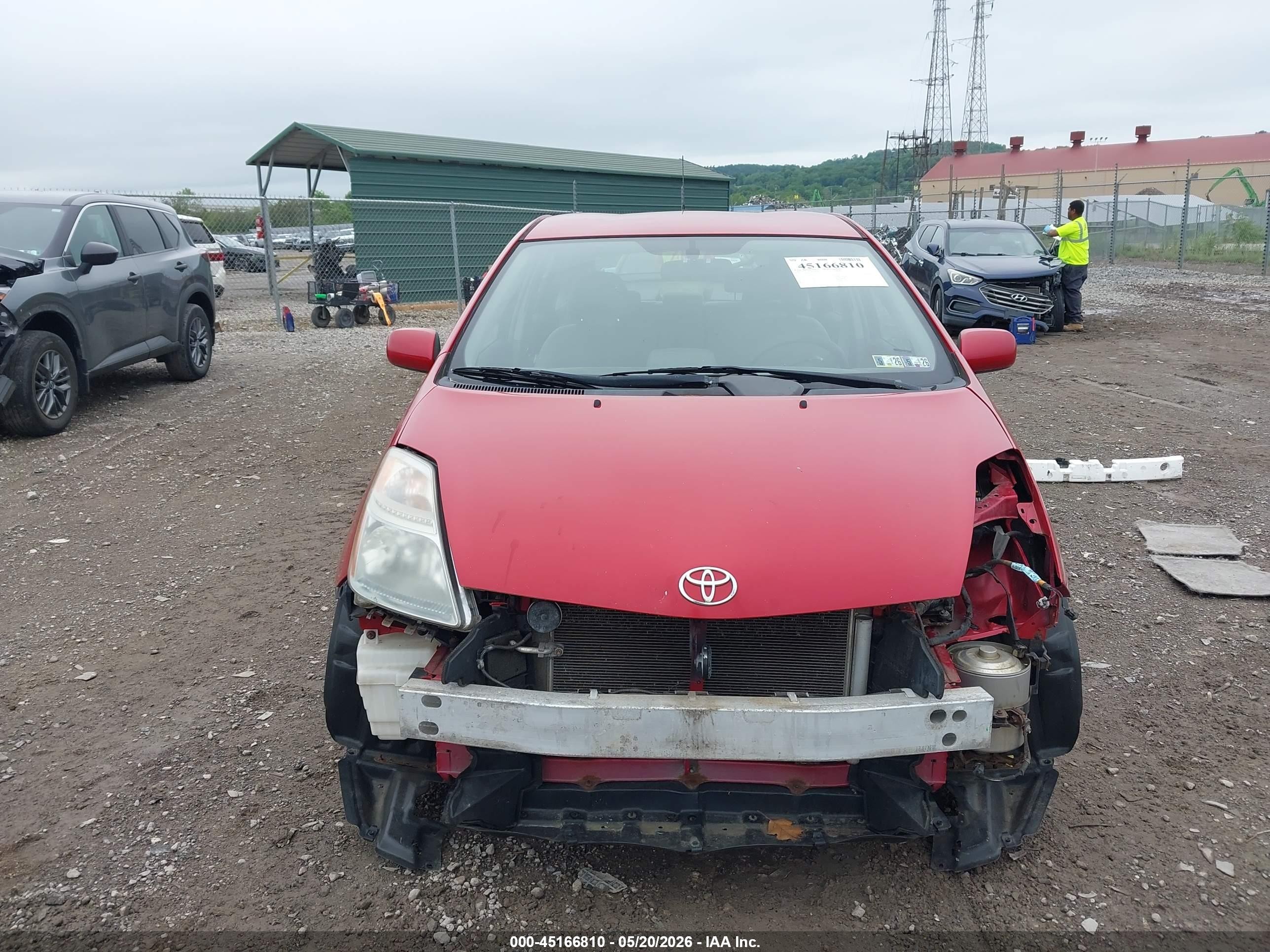 2007 Toyota Prius Red vin: JTDKB20U277662262