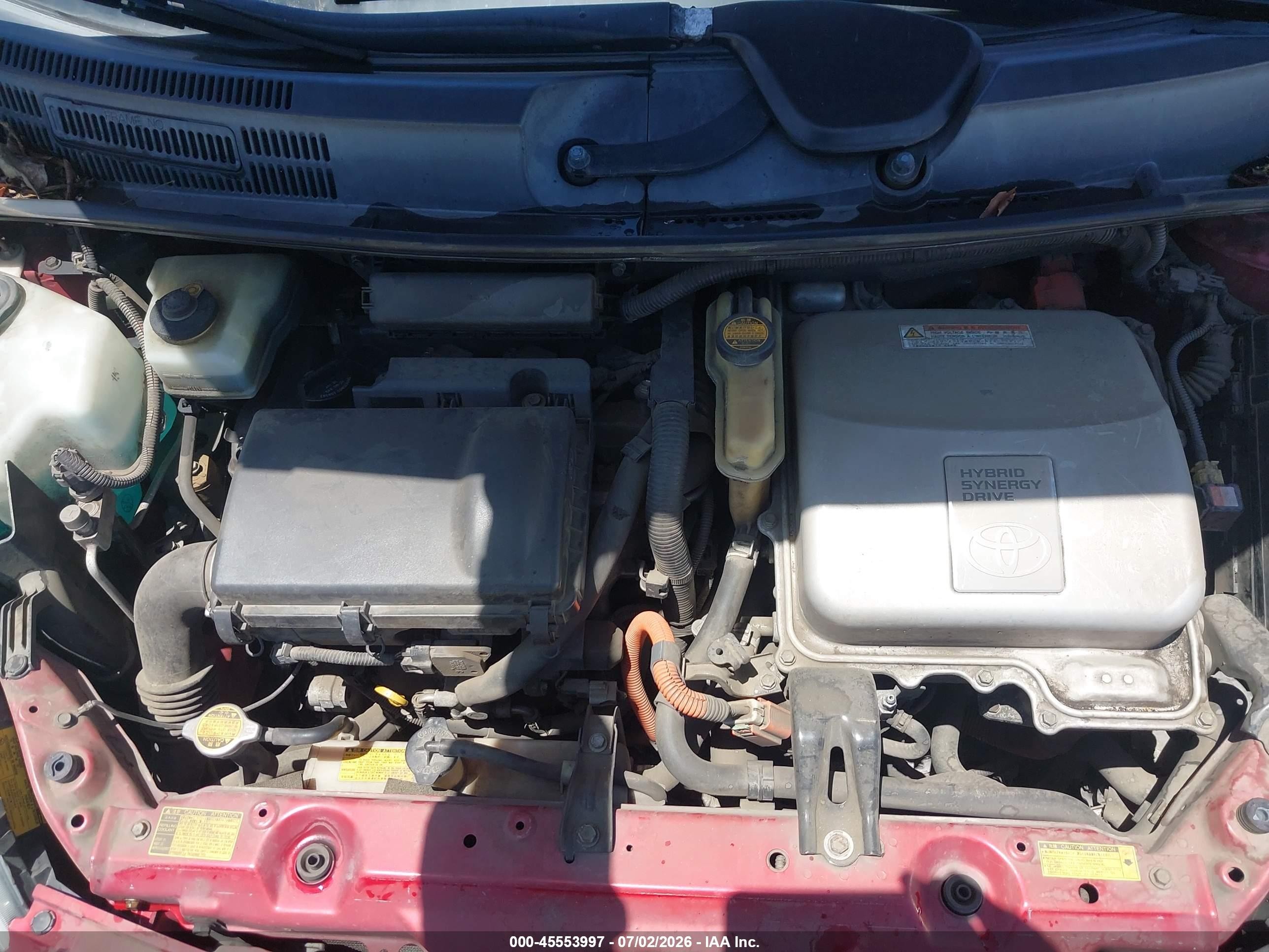 2007 Toyota Prius   Red vin: JTDKB20U277674377