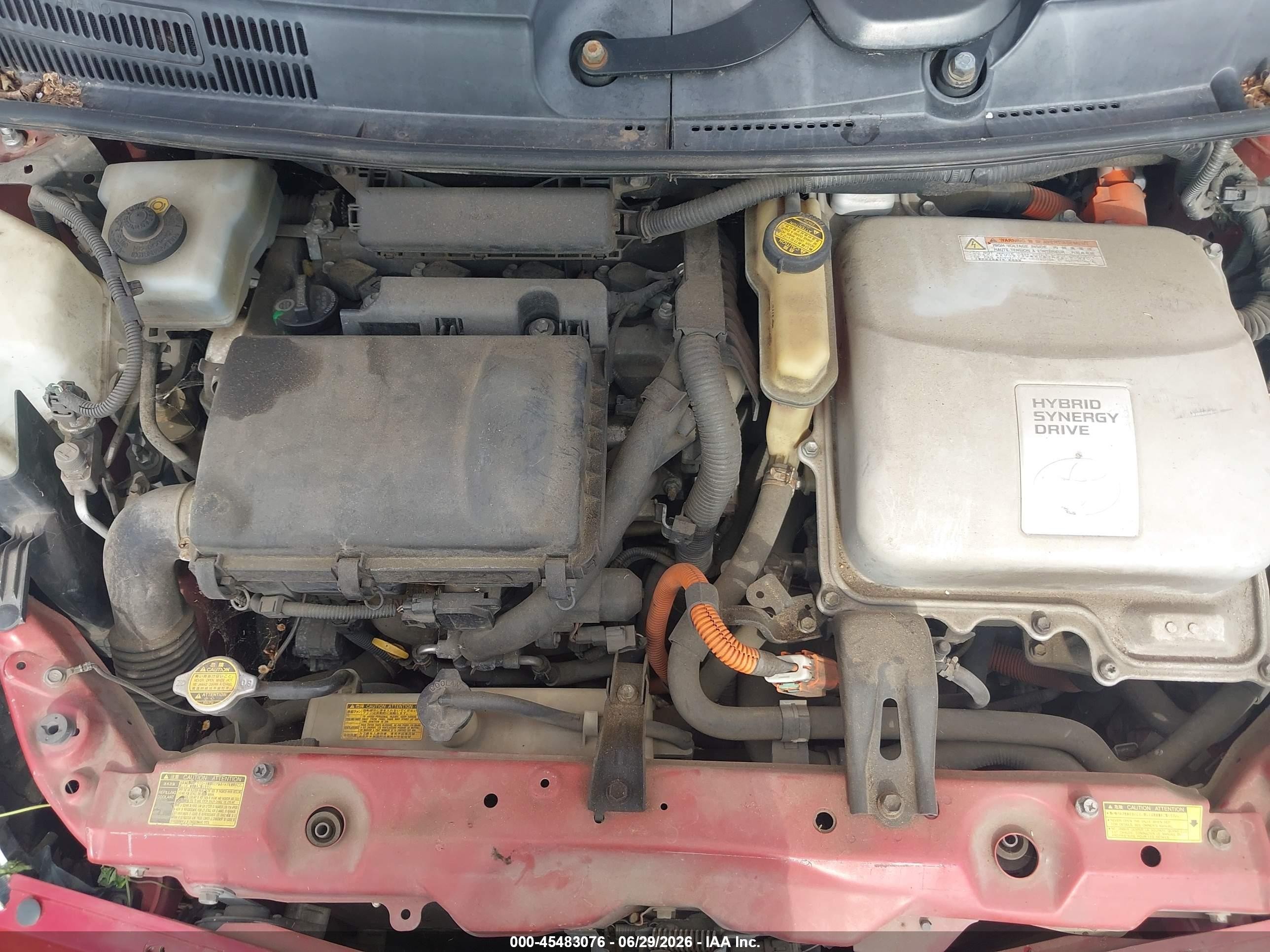 2007 Toyota Prius   Red vin: JTDKB20U277685282