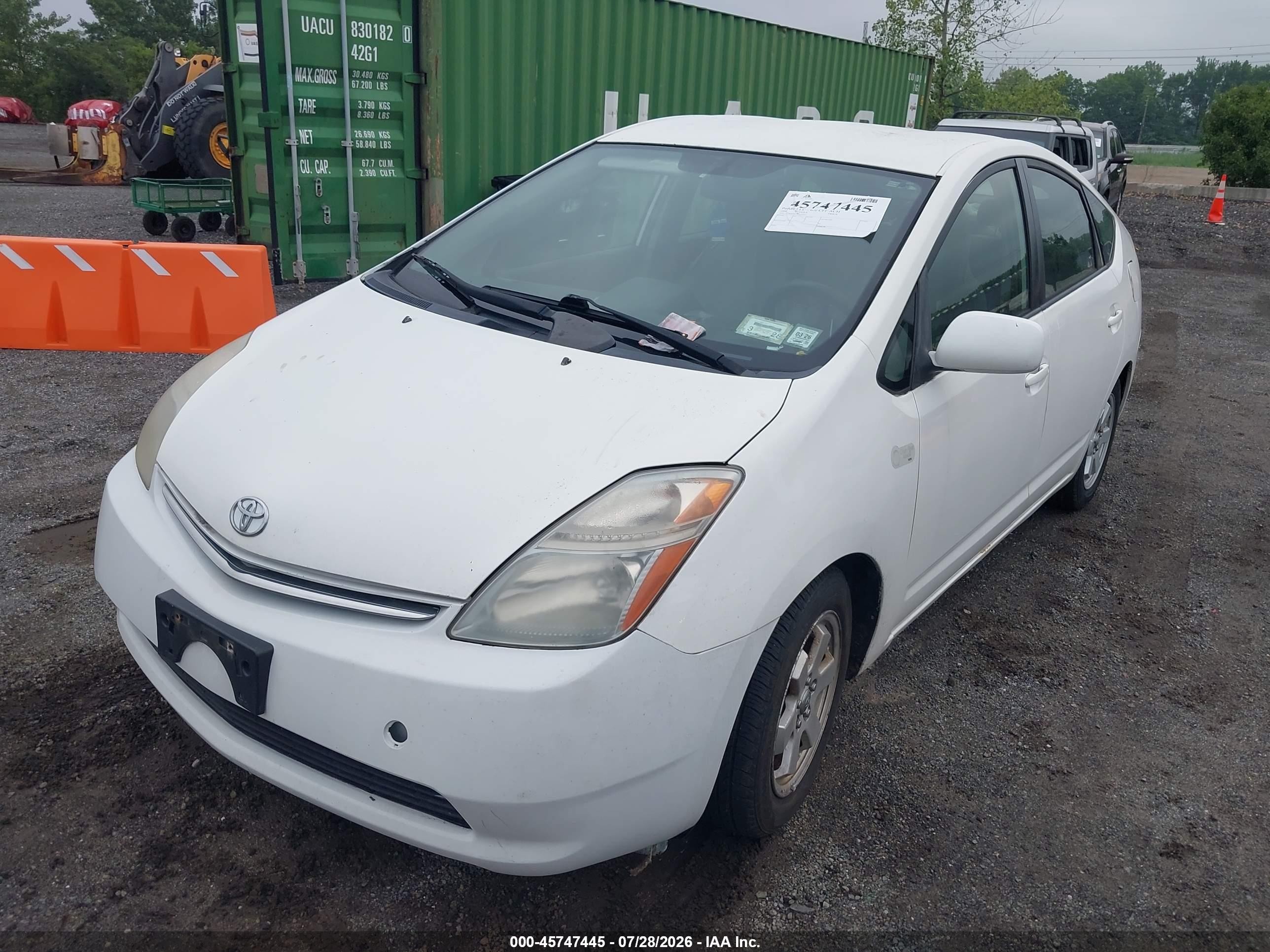 2008 Toyota Prius   White vin: JTDKB20U283356557