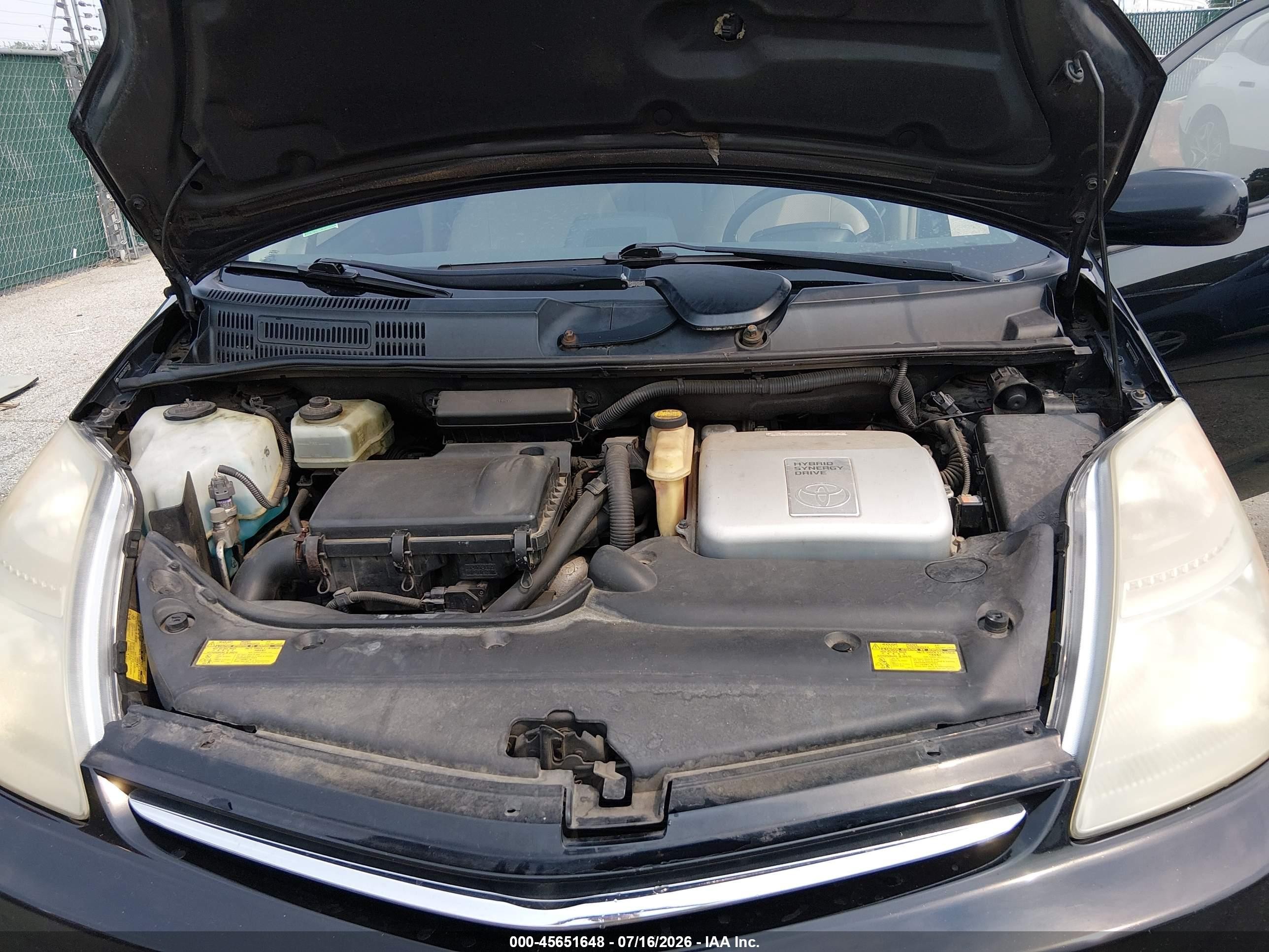 2008 Toyota Prius   Black vin: JTDKB20U283357062