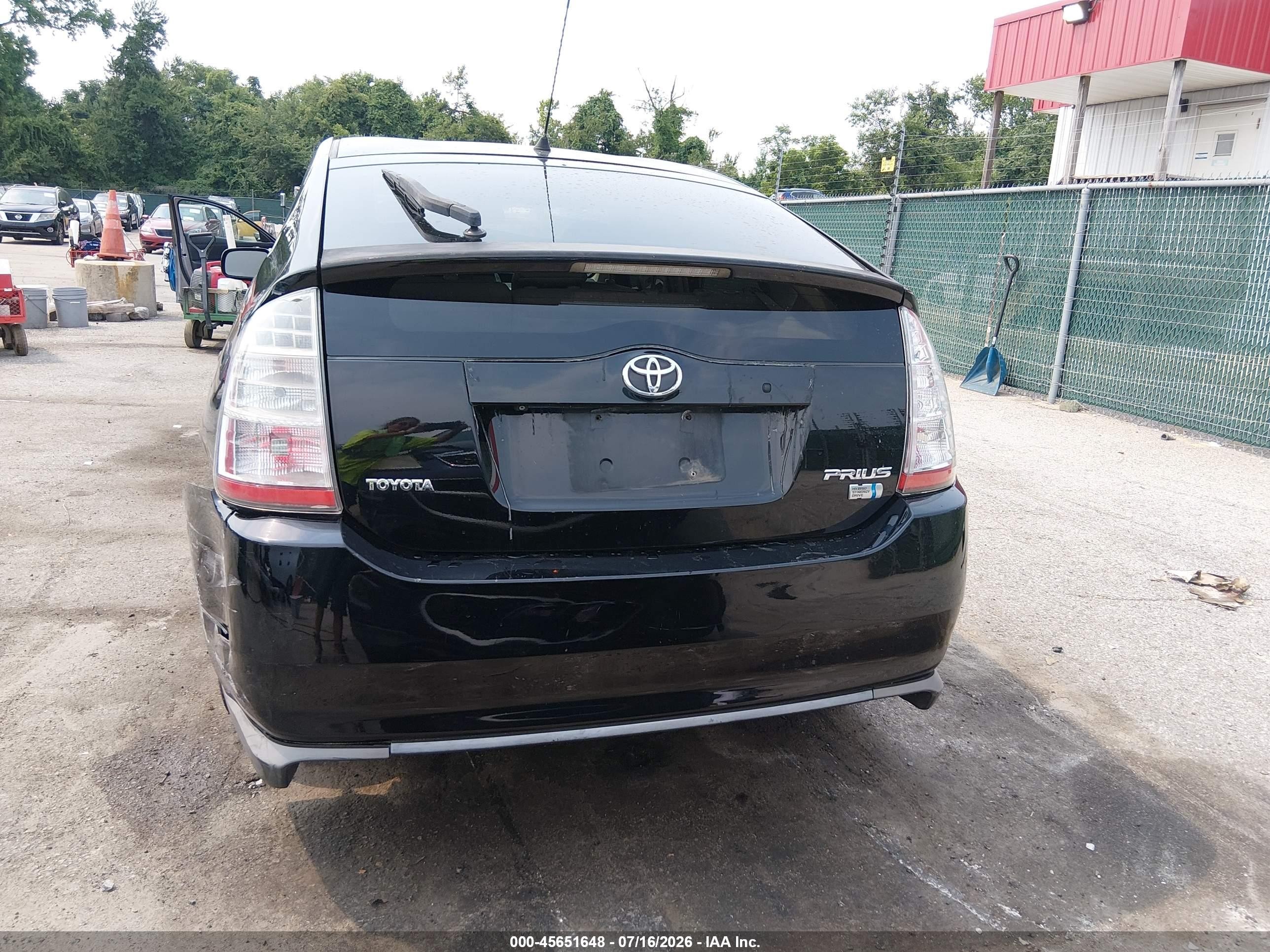 2008 Toyota Prius   Black vin: JTDKB20U283357062