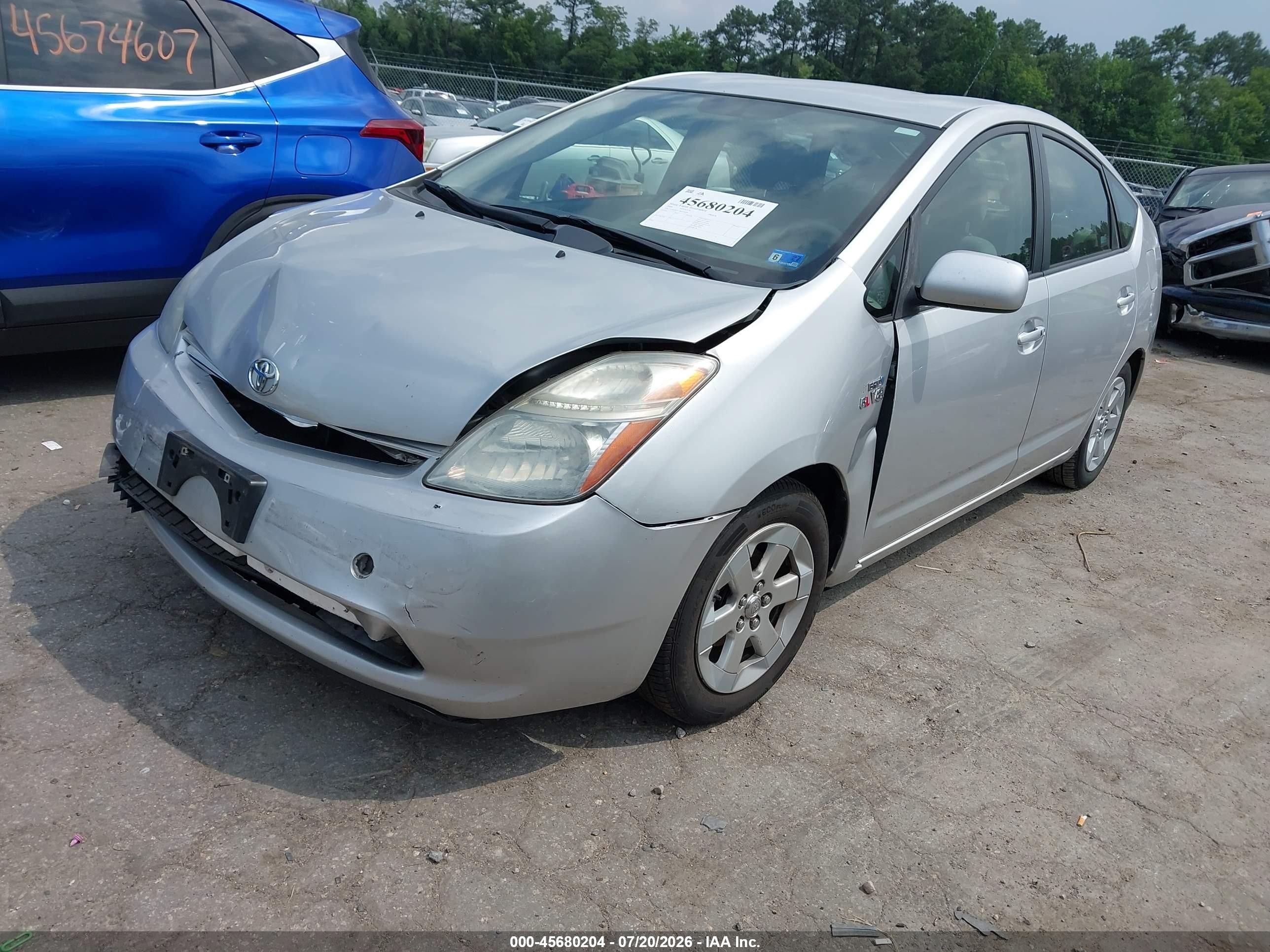 2008 Toyota Prius Silver vin: JTDKB20U283374704