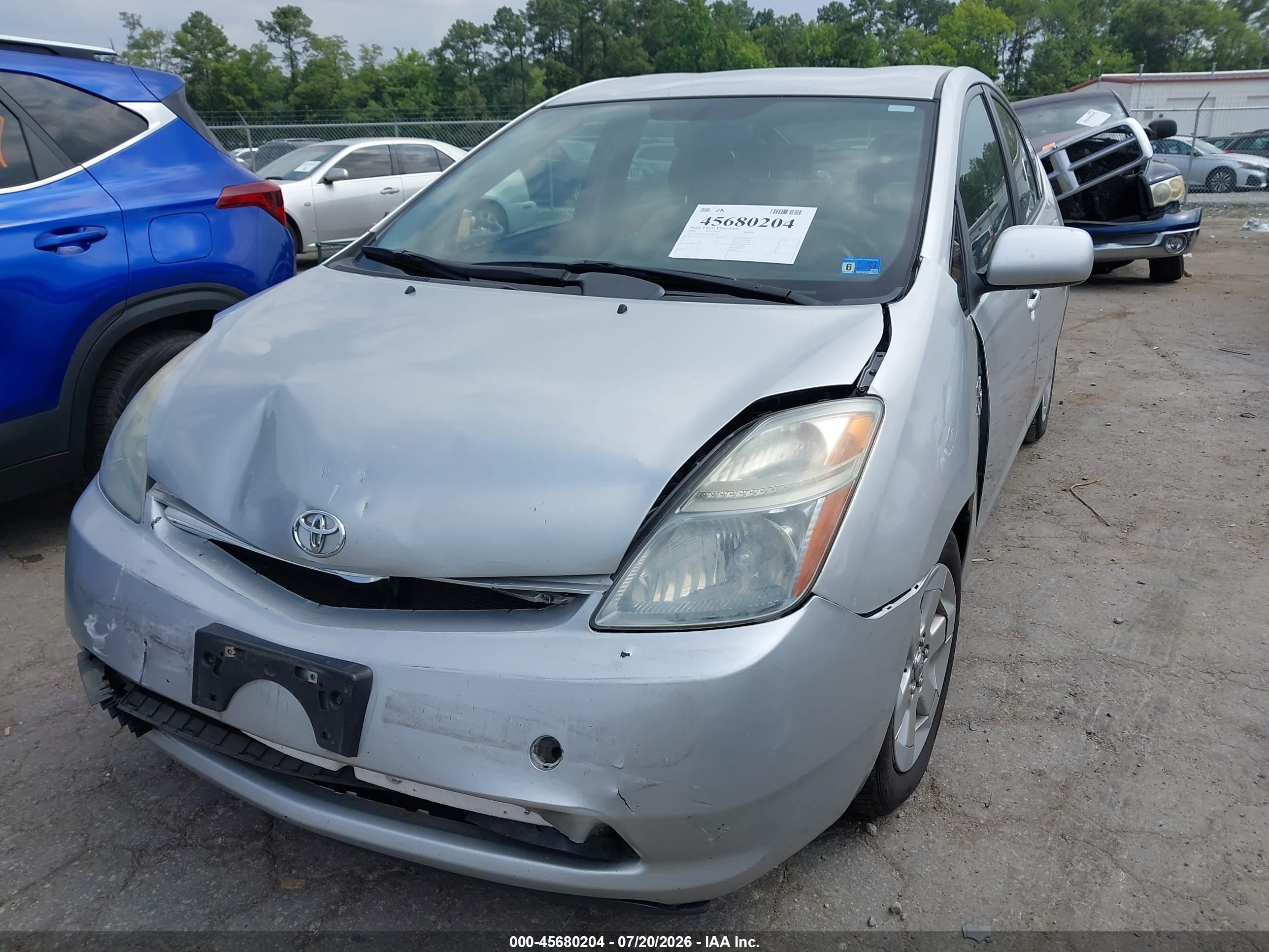 2008 Toyota Prius Silver vin: JTDKB20U283374704